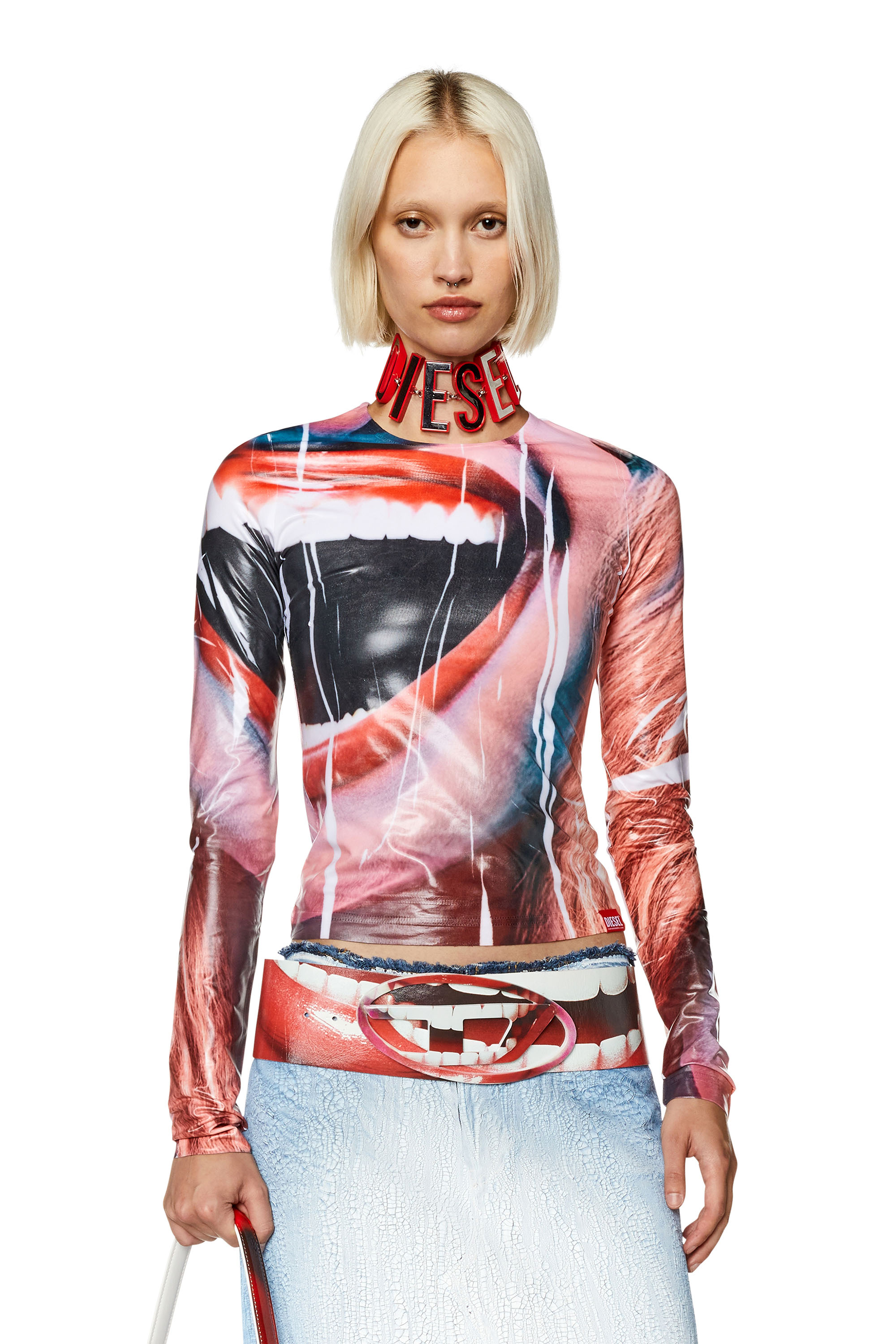 Diesel - T-CLAUZI-M1, Pink/Red - Image 1