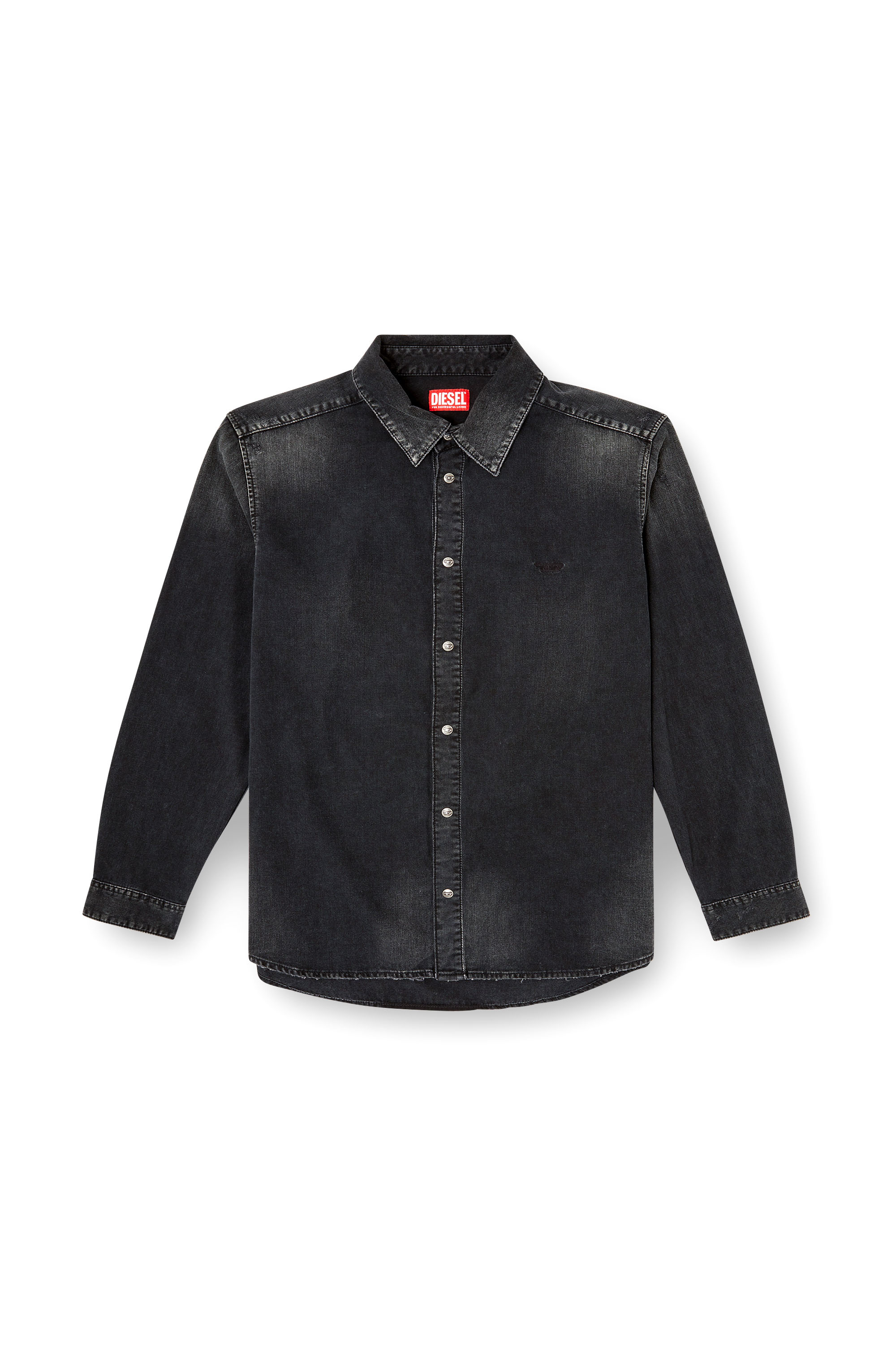 Diesel - D-SIMPLY, Man's Long-sleeve denim shirt in Black - 3