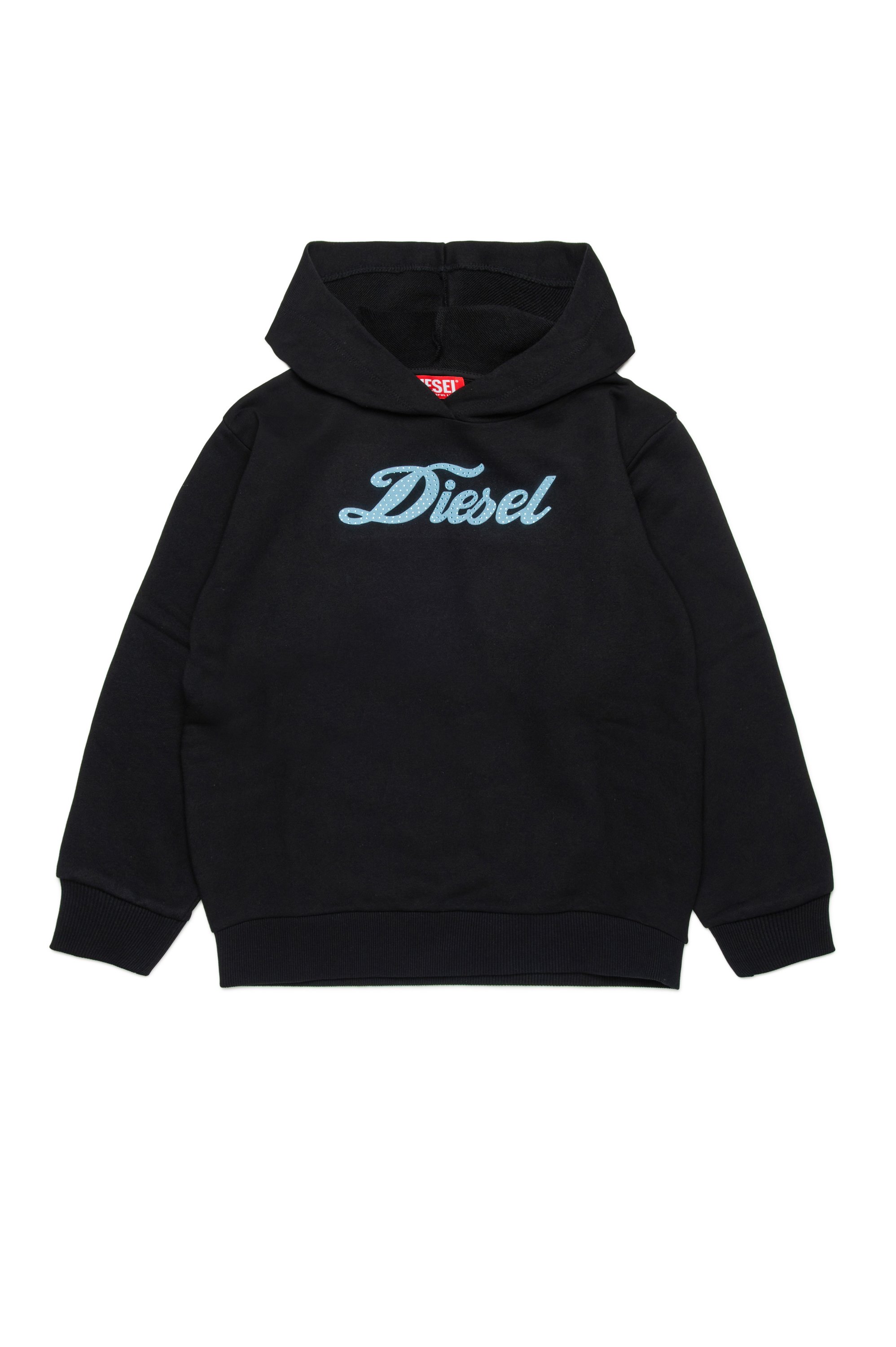 Diesel - SIRIFFY, Woman's Hoodie with printed and crystal logo in Black - 1