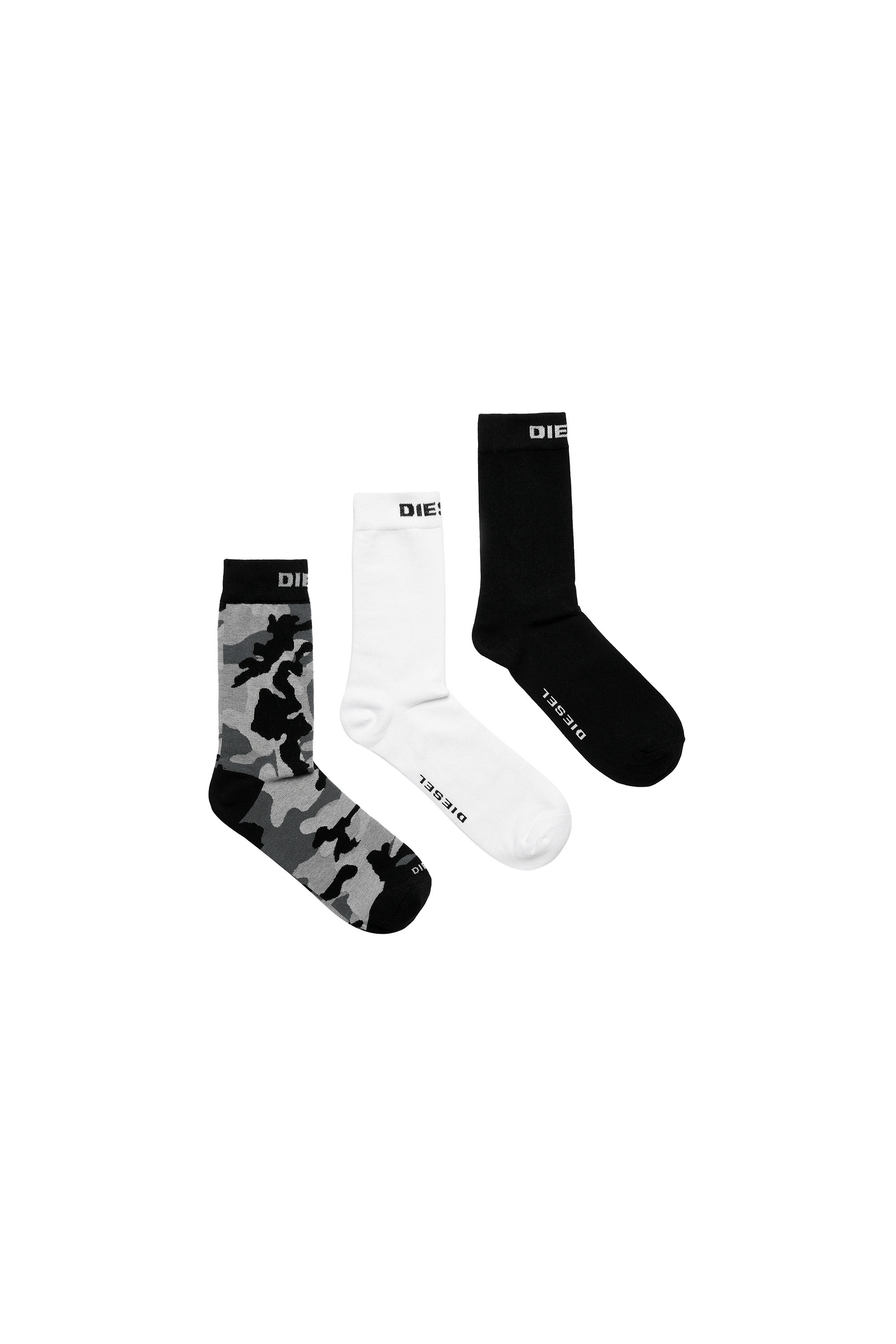 SKM-HERMINE-THREEPAC, Black/White - Socks