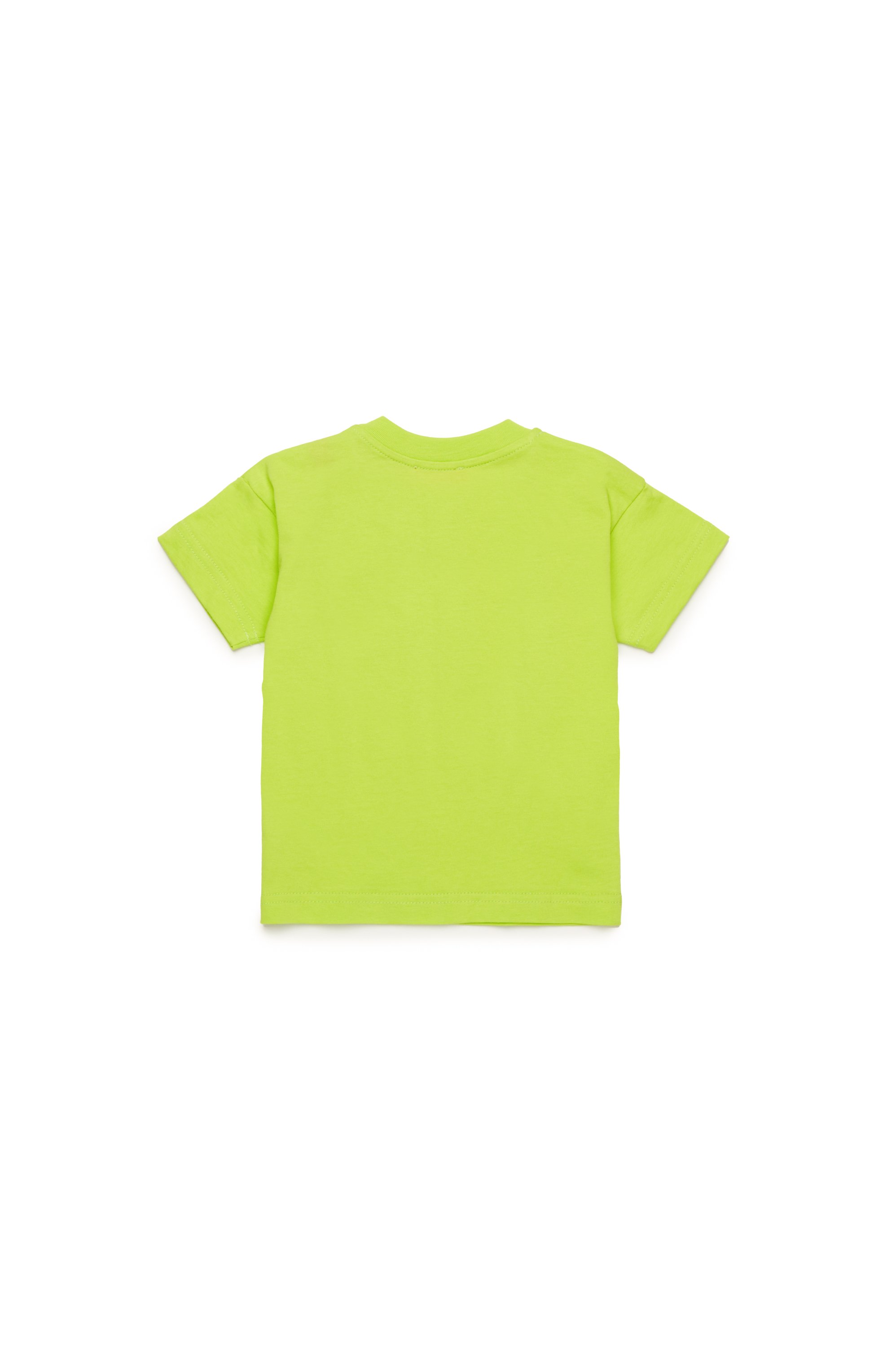 Diesel - TDIEGORL6MAB, Unisex's T-shirt with smudged logo in Green Fluo - 2