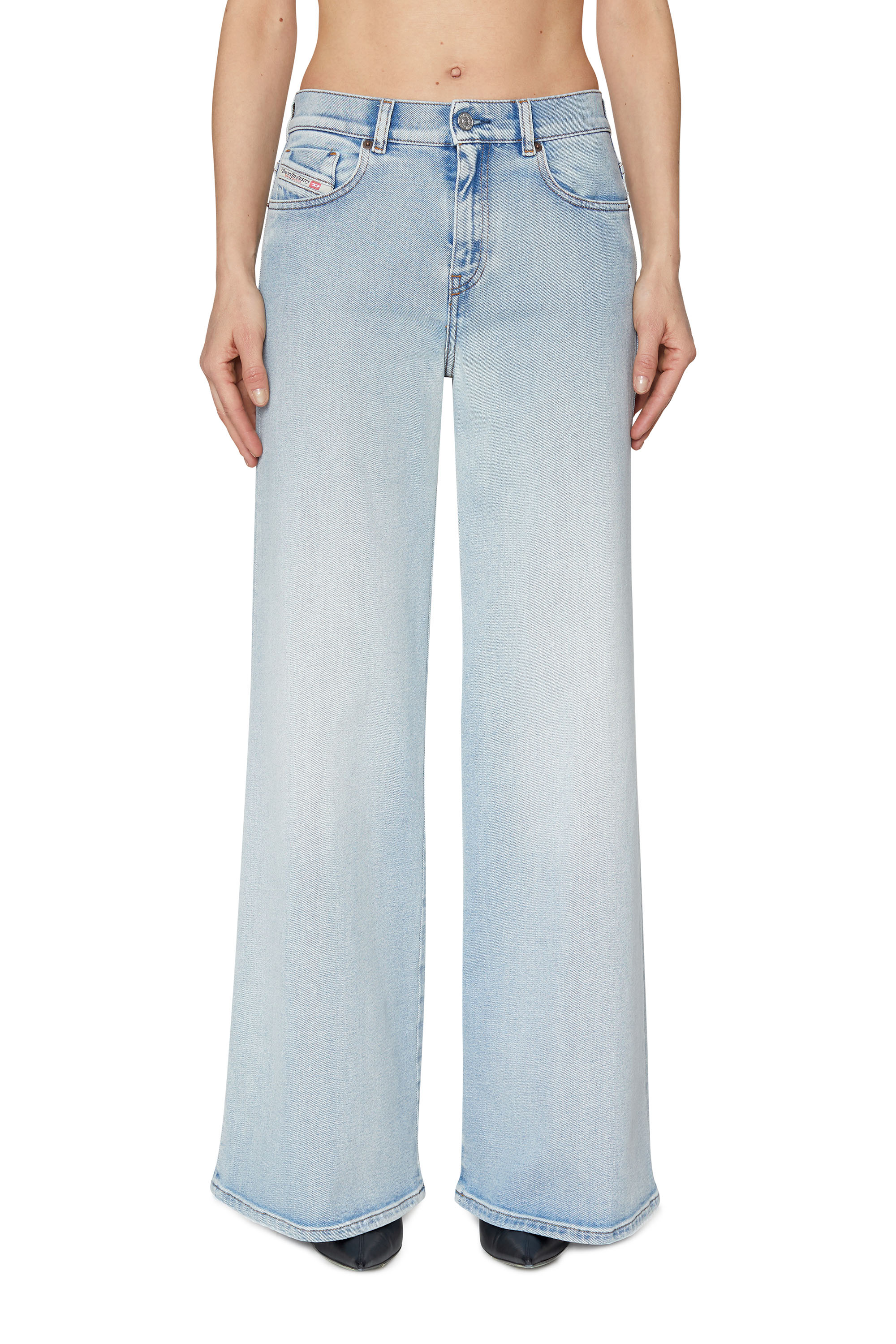 Diesel - 1978 09C08 Bootcut and Flare Jeans, Light Blue - Image 2