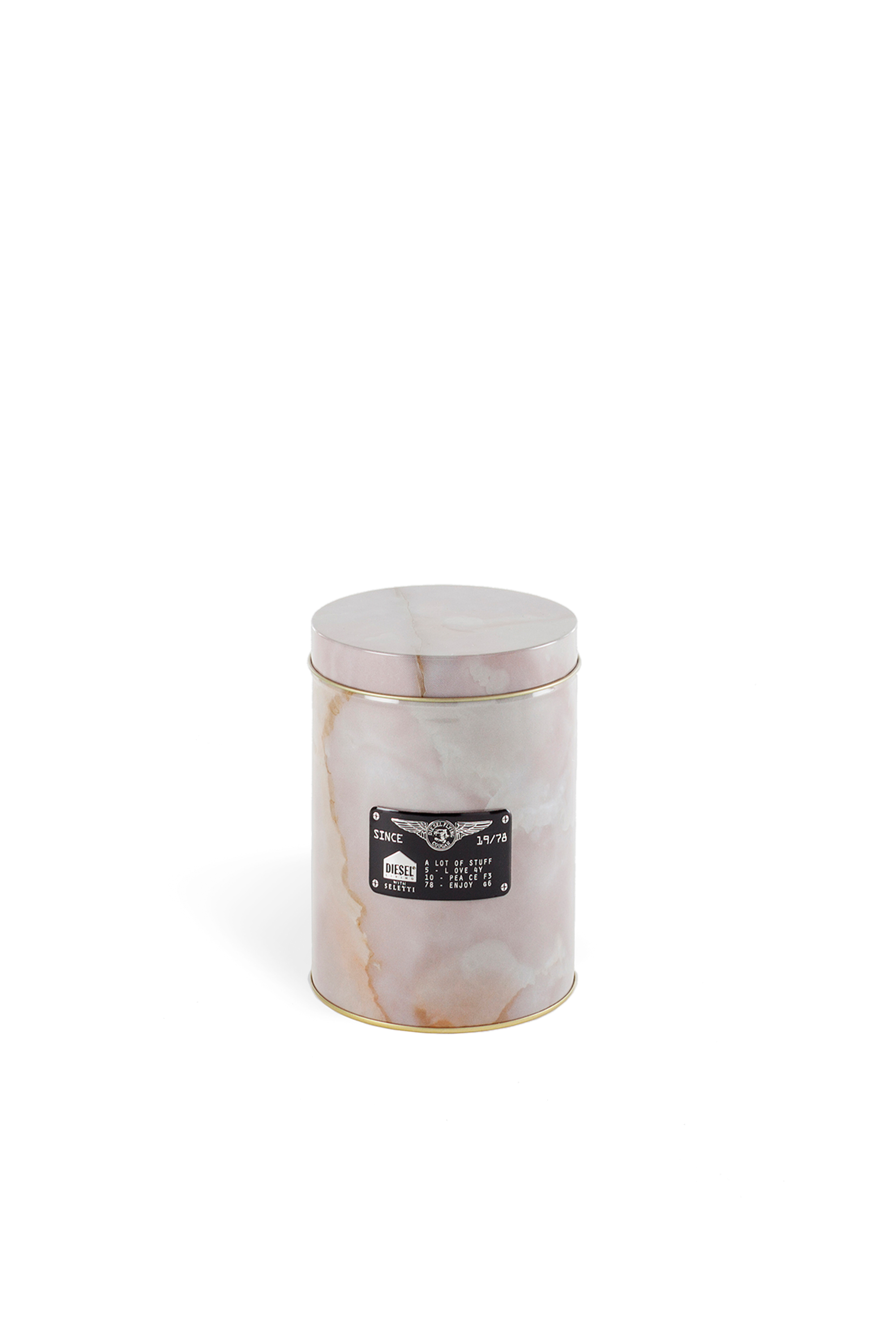 Diesel - 11105 SURVIVAL, Unisex's Pink round metal box with lid in Face Powder - 1
