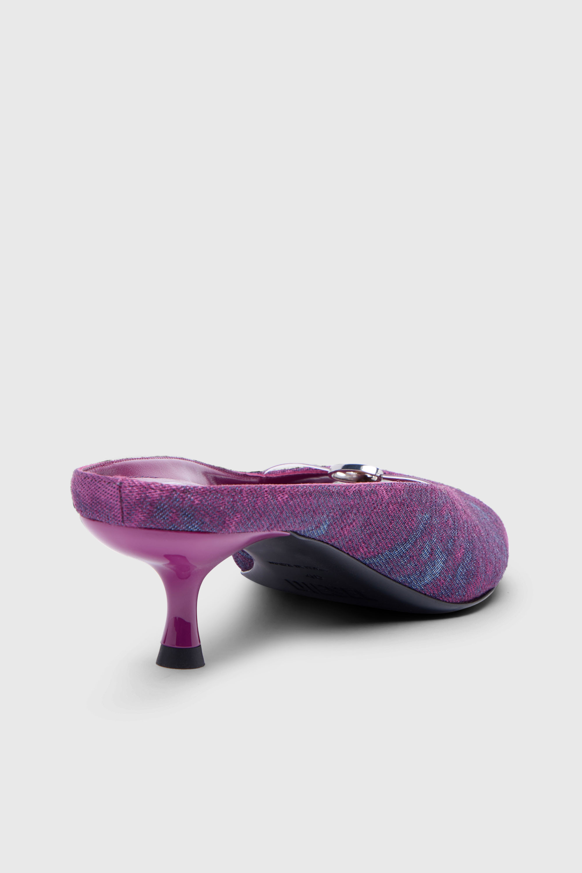 Diesel - D-DIAM'S-SA-40, Woman's D-Diam's-Low denim mule with floating Oval D in Violet - 4
