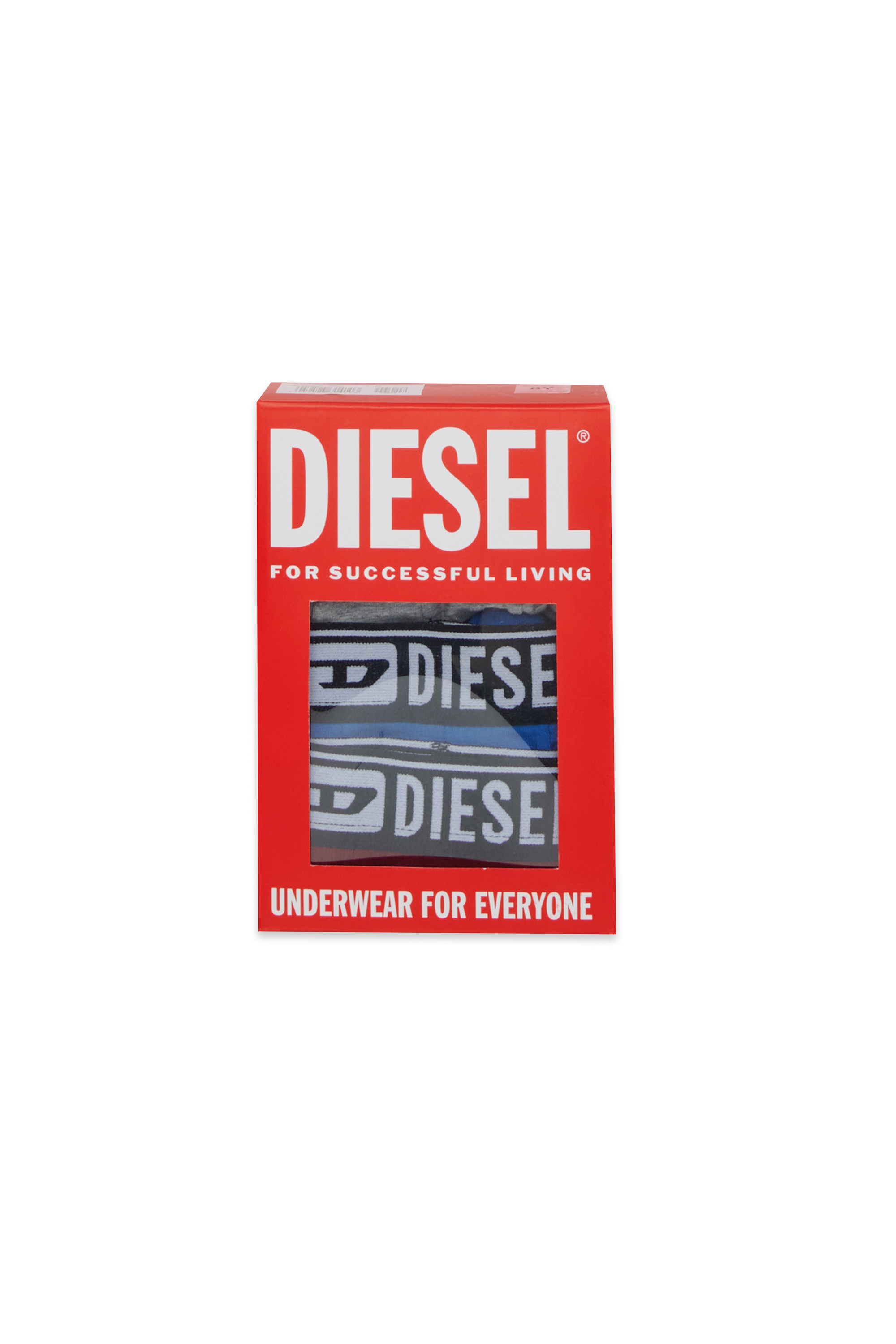 Diesel - UM-UGINTRIPACK-DD, Man's 3-pack boxer briefs in stretch cotton in Grey/Red - 3