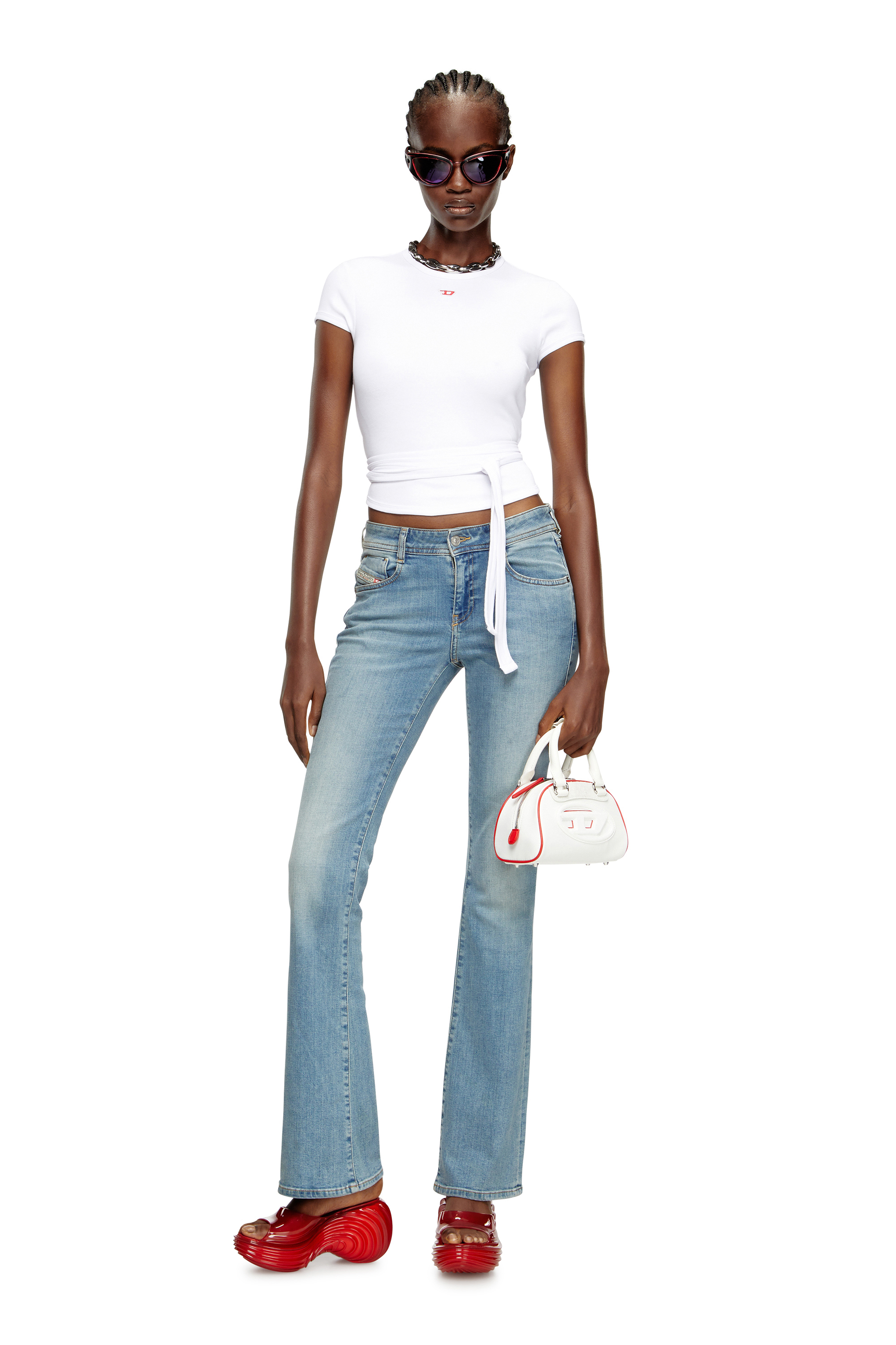 MELISSA QUANTUM PLATFORM, Red Diesel - MELISSA QUANTUM PLATFORM, Woman's Platform mule in Melflex® in Red - 7