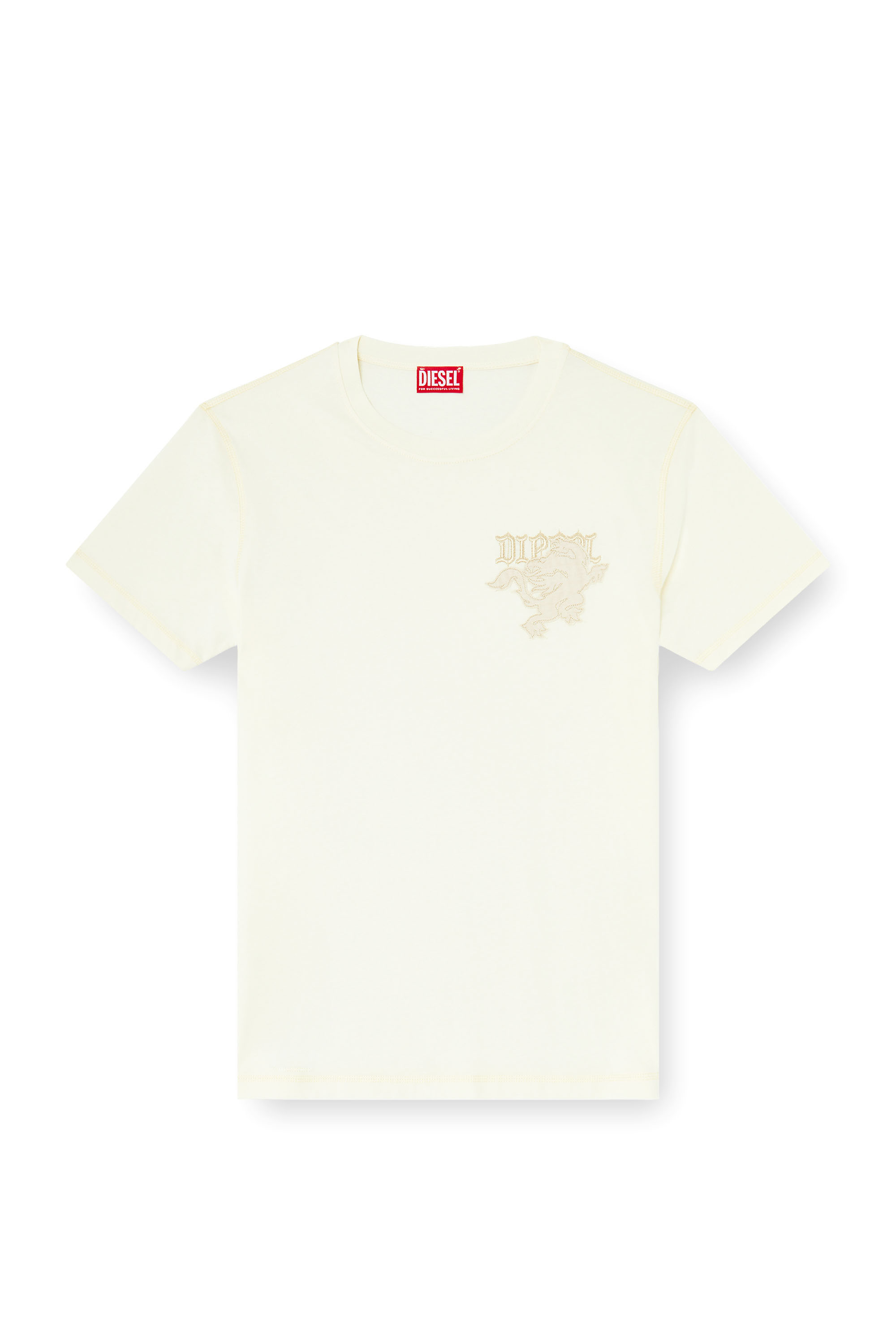 Diesel - T-ADJUST-NOTCH, Man's Regular T-shirt with embroidered patch in null - 2