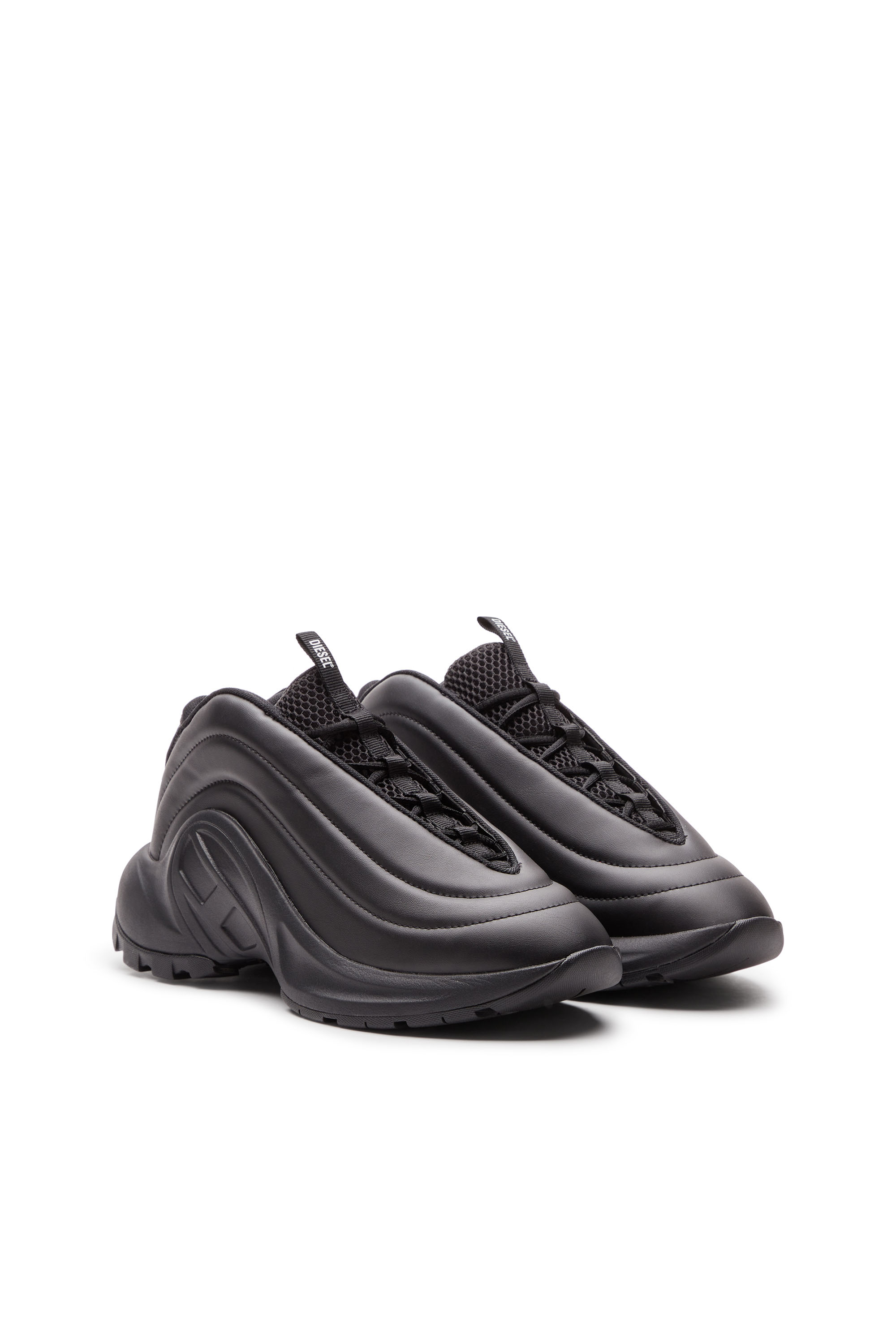 S-D-RUNNER X, Black Diesel - S-D-RUNNER X, Unisex's S-D-Runner X-Slip-on sneakers with matte Oval D instep in Black - 2