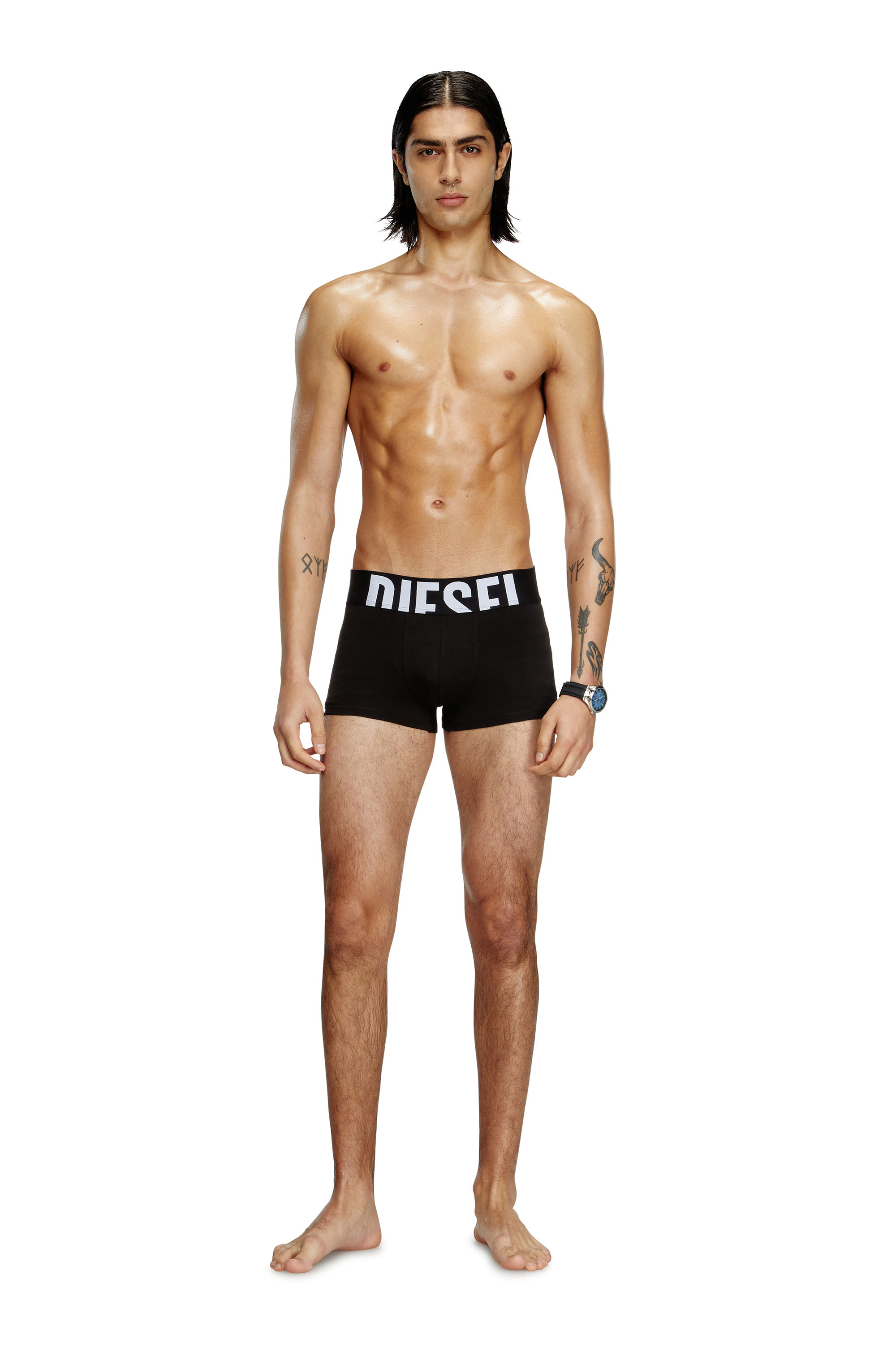 Diesel - UMBX-DAMIENTHREEPACK-5.5EL, Man's Three-pack boxer briefs in stretch cotton in Black - 3