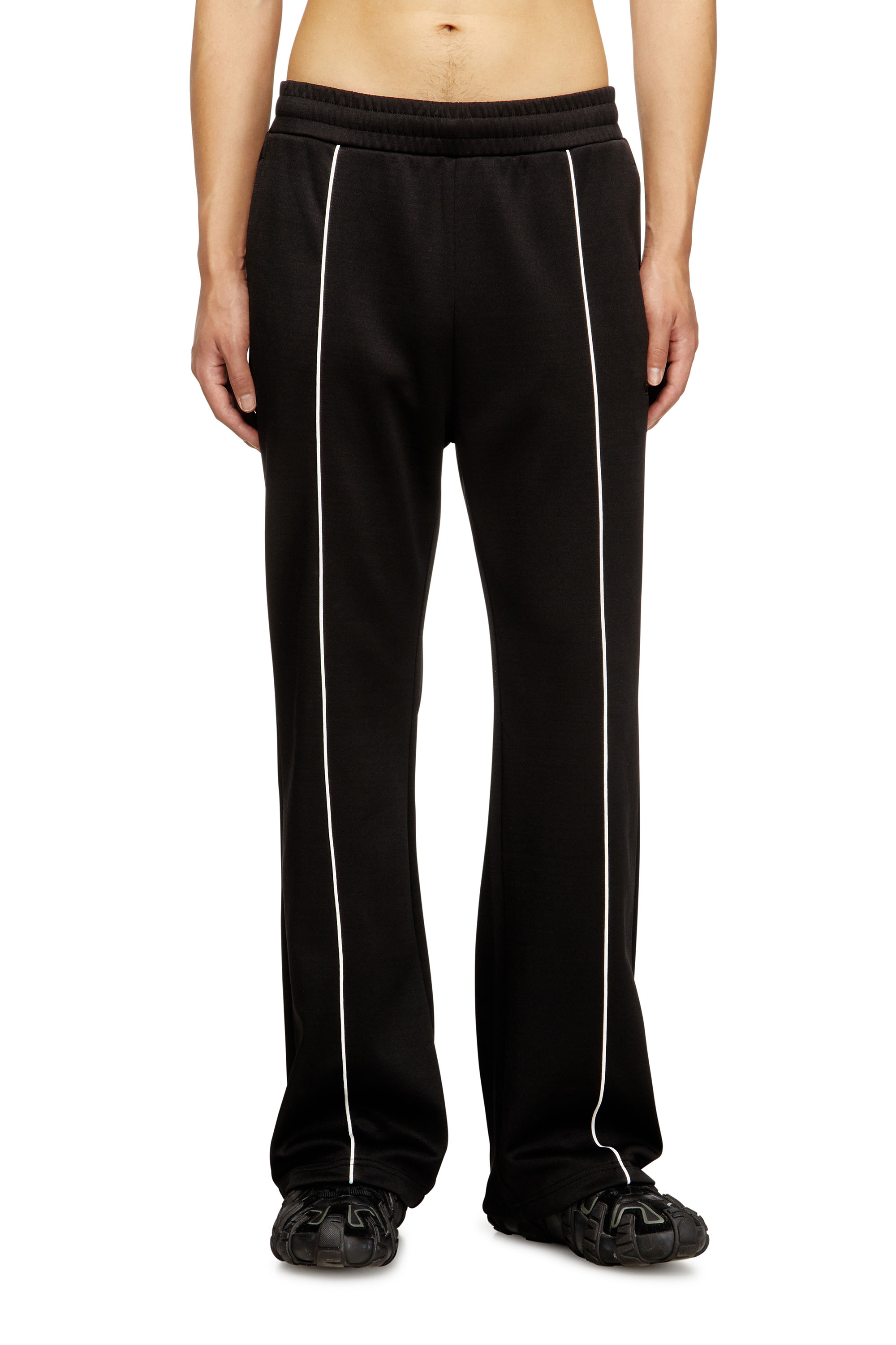 Diesel - P-LOCKING-DO, Man's Track pants with contrast piping in Black - 3