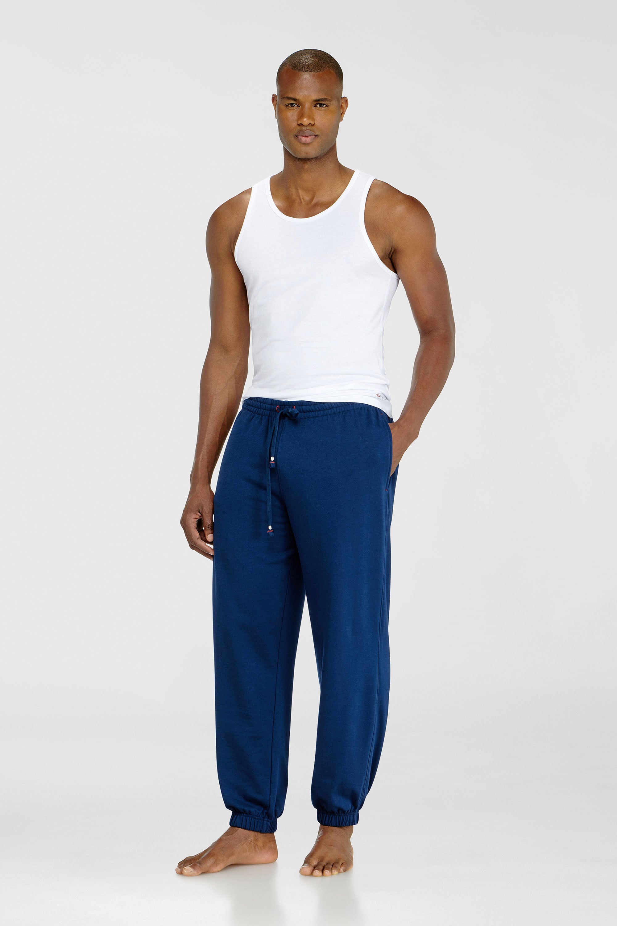 Diesel - LENNY-D-CORE, Man's Sweatpants in peached cotton blend in Blue - 1
