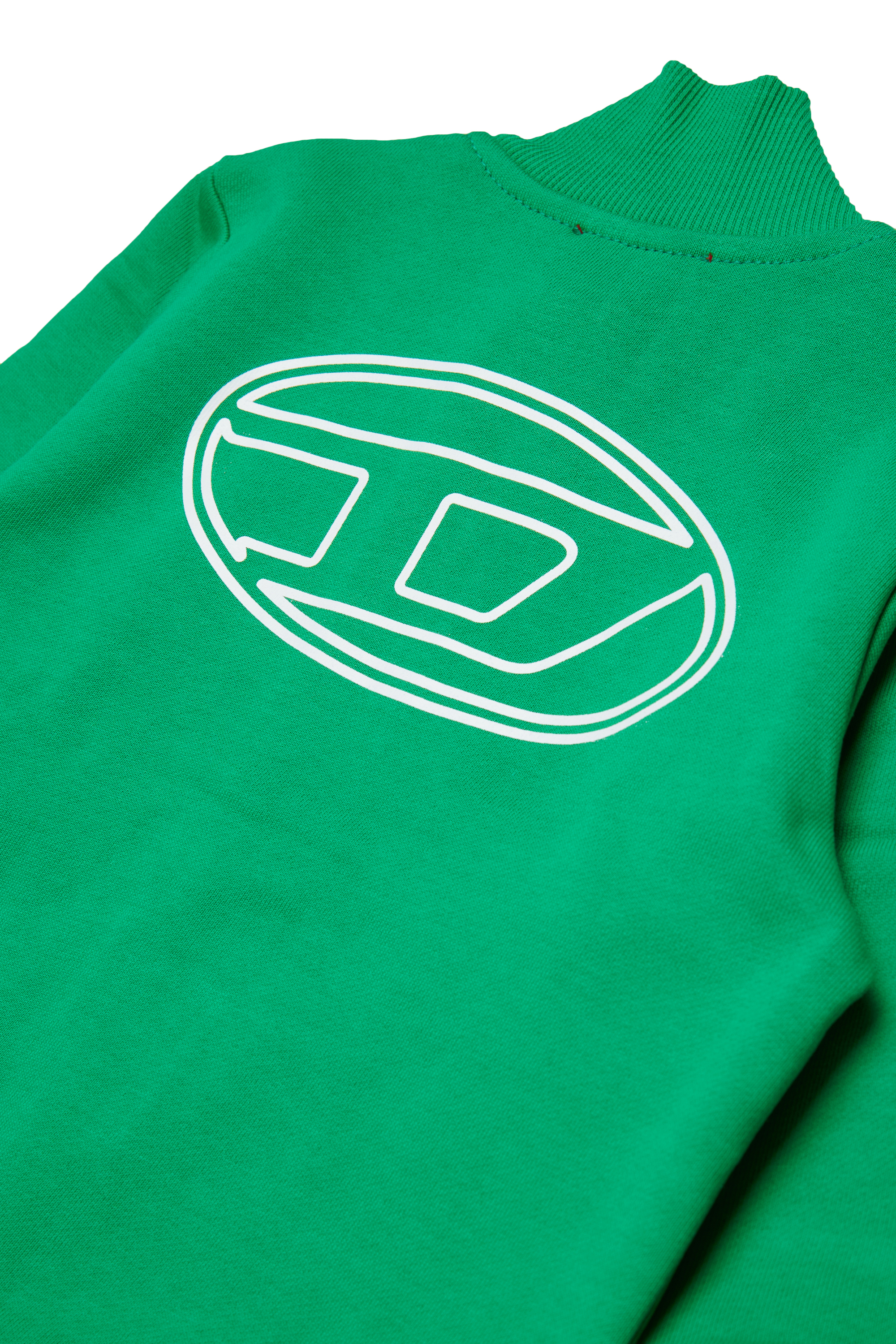 Diesel - SPENCERB, Unisex's Cotton sweatshirt with zipper closure in Green - 4