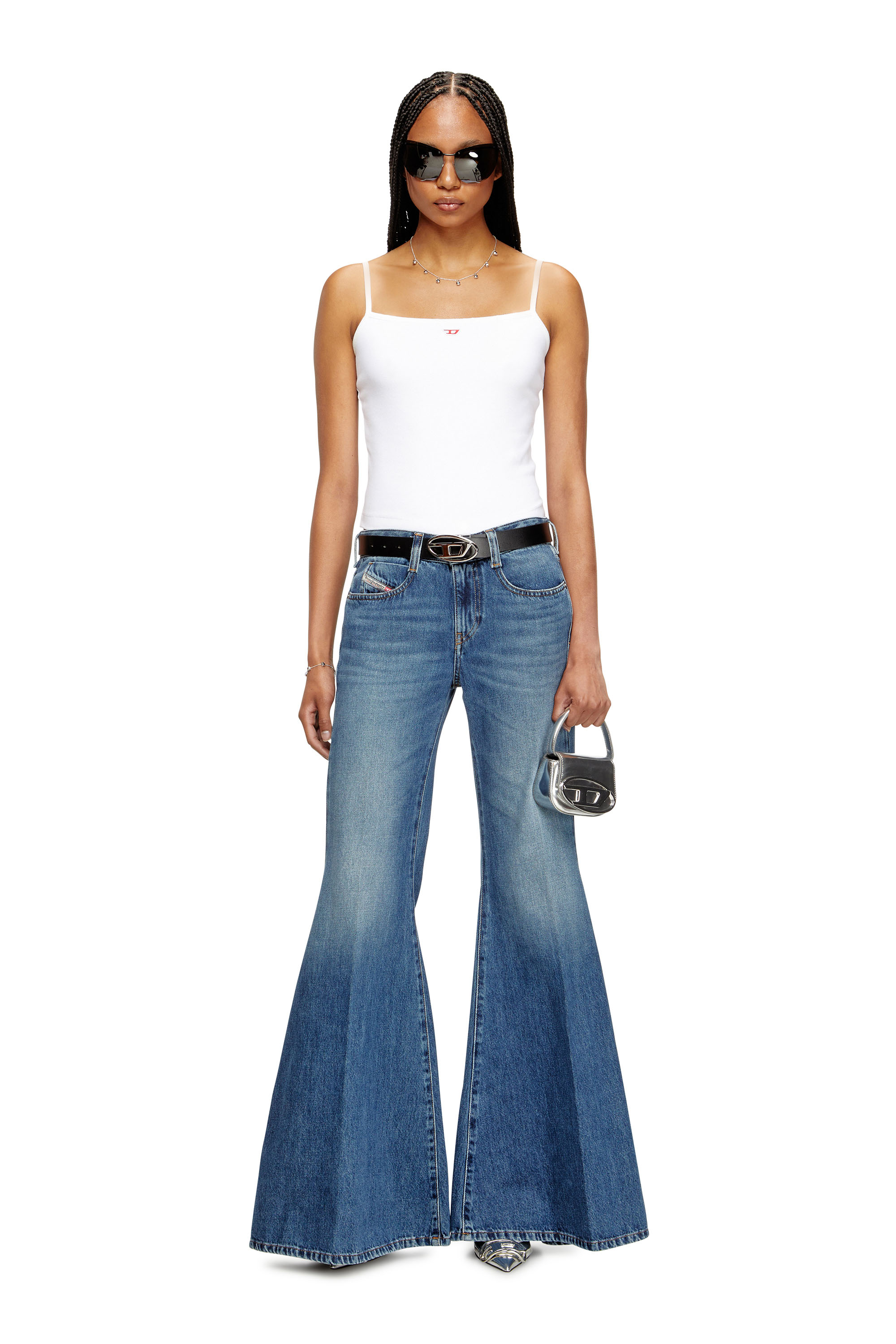 Diesel - Woman's Flare Jeans 1970 D-Bleess 09M56, Medium blue - 1