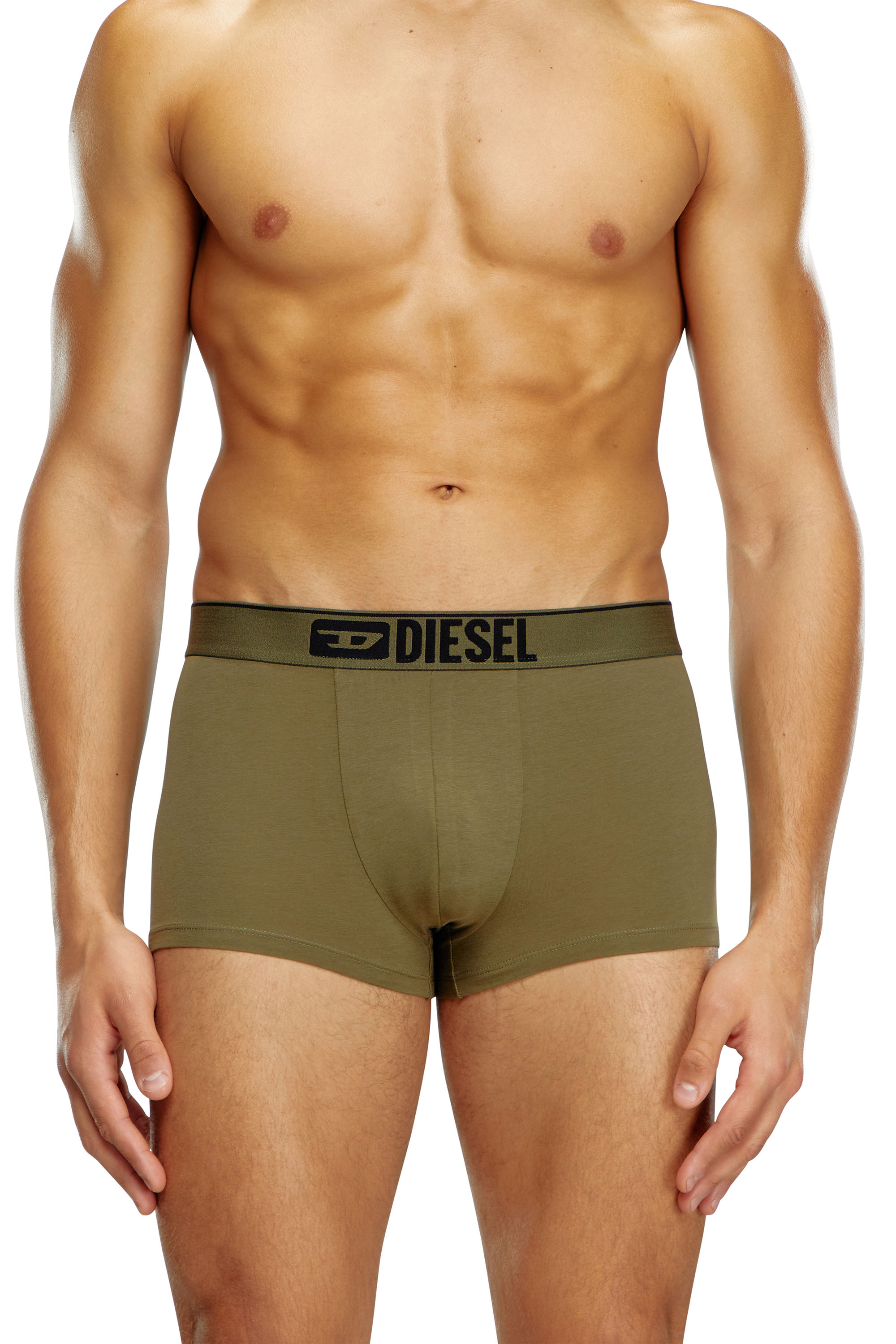 Diesel - UMBX-DAMIENTHREEPACK, Man's 3-pack boxer briefs plain and camo in Military Green - 2