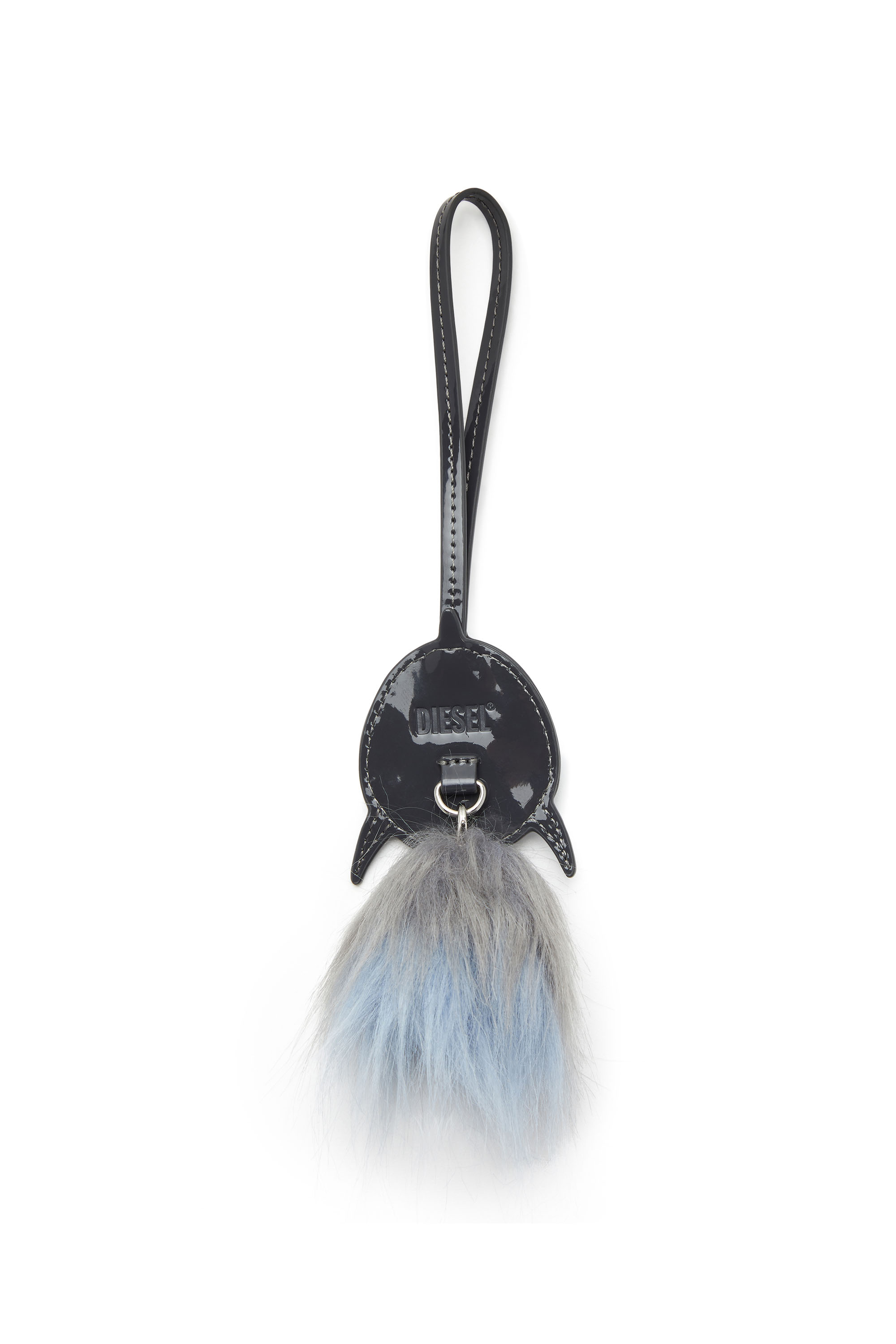 Diesel - FUR CHARMS II, Woman's Dolphin bag charm with fluffy tail in Azure - 2