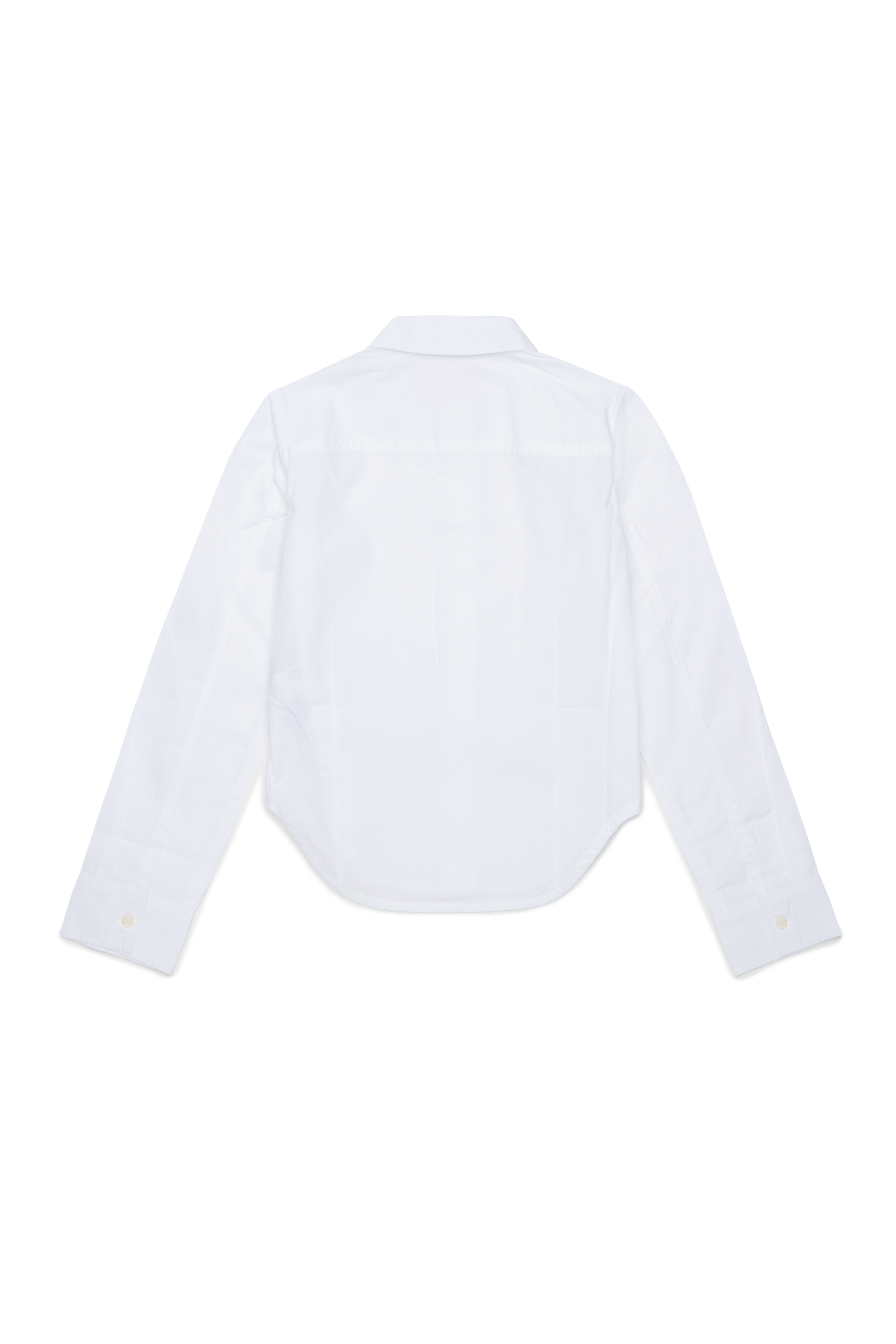 Diesel - CLAIRE, Woman's Cotton shirt with Oval D collar in White - 2