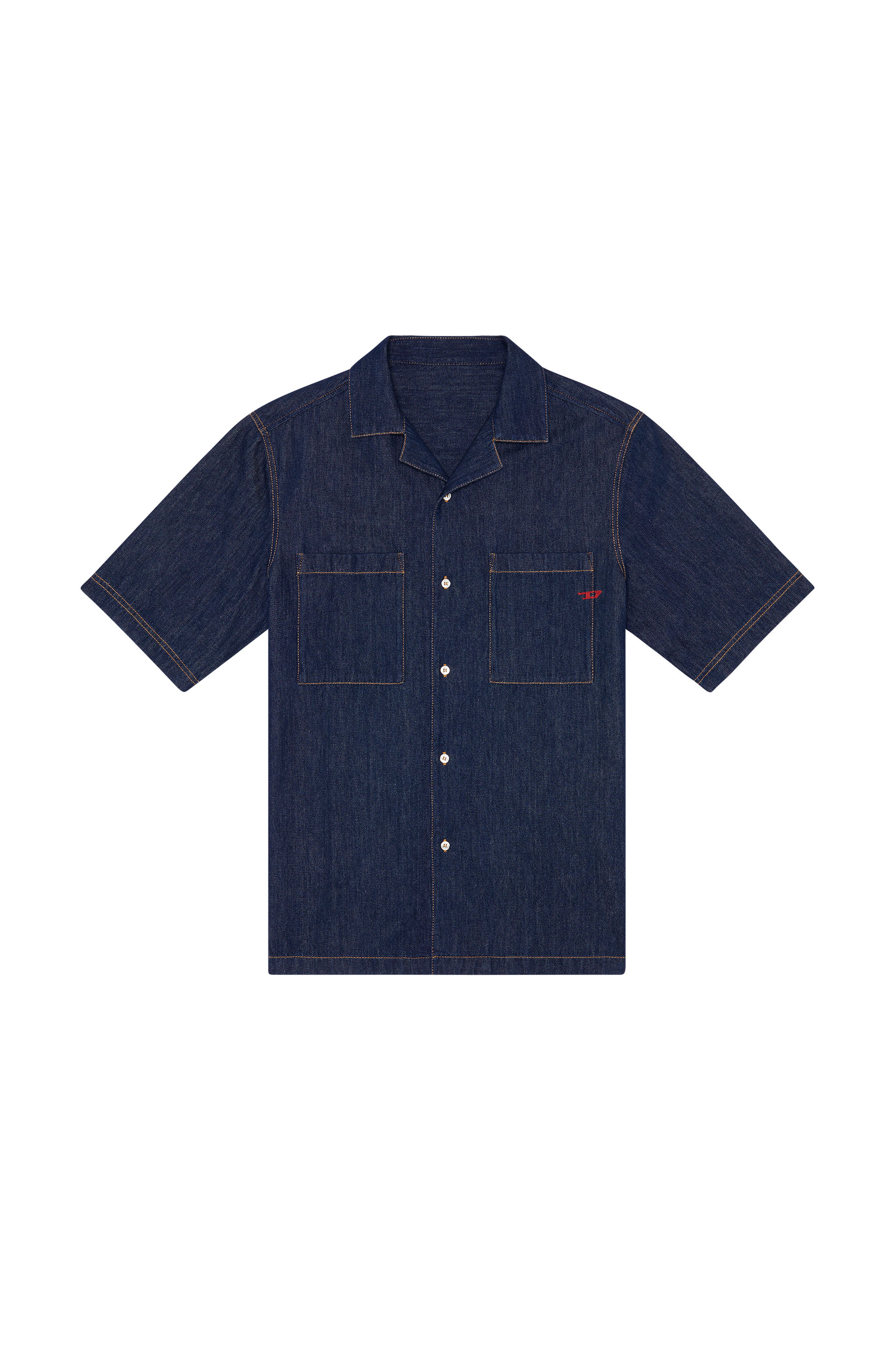 D-PAROSHORT, Dark Blue - Denim Shirts