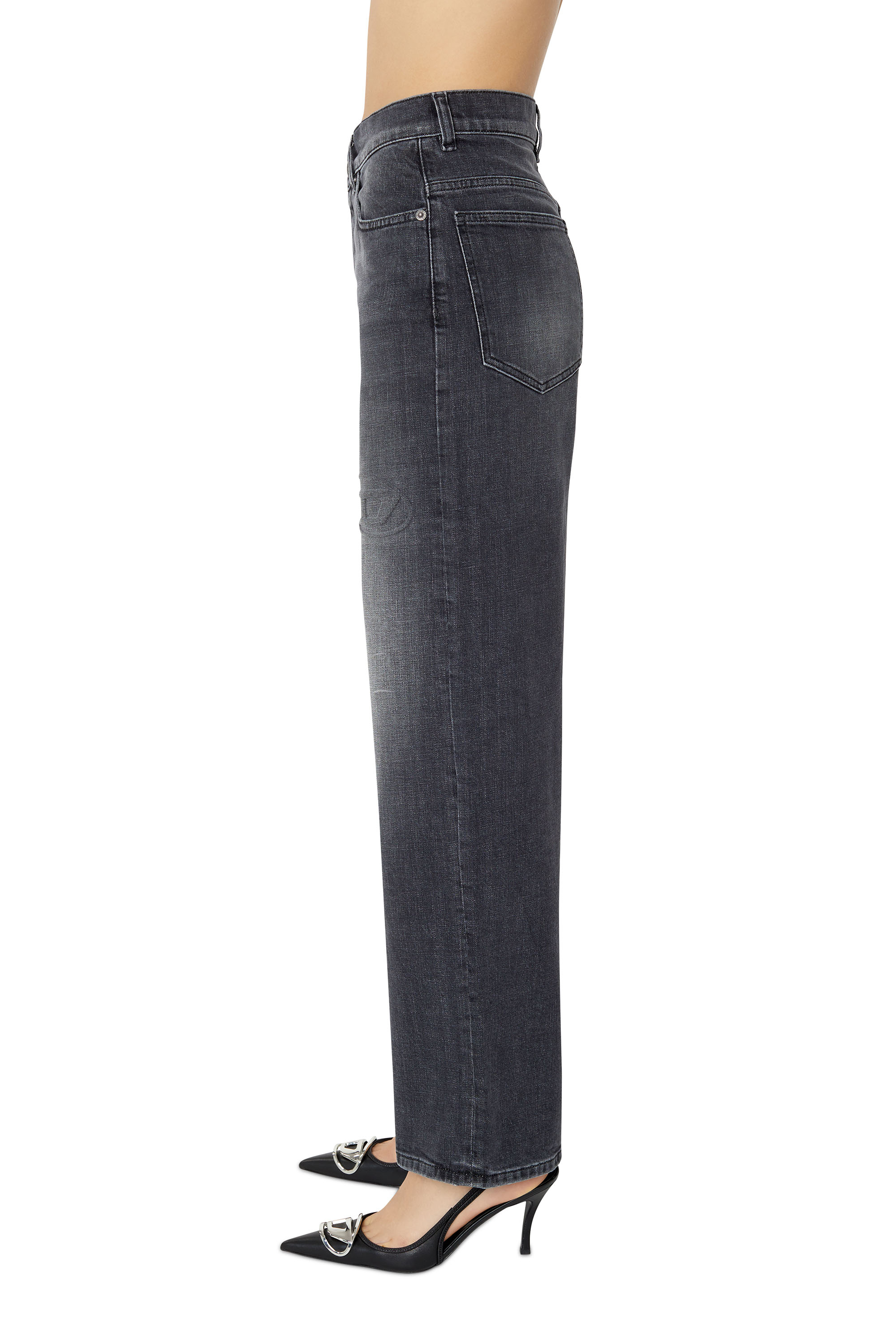 Diesel - 2000 WIDEE 09E35 Bootcut and Flare Jeans, Black/Dark grey - Image 4