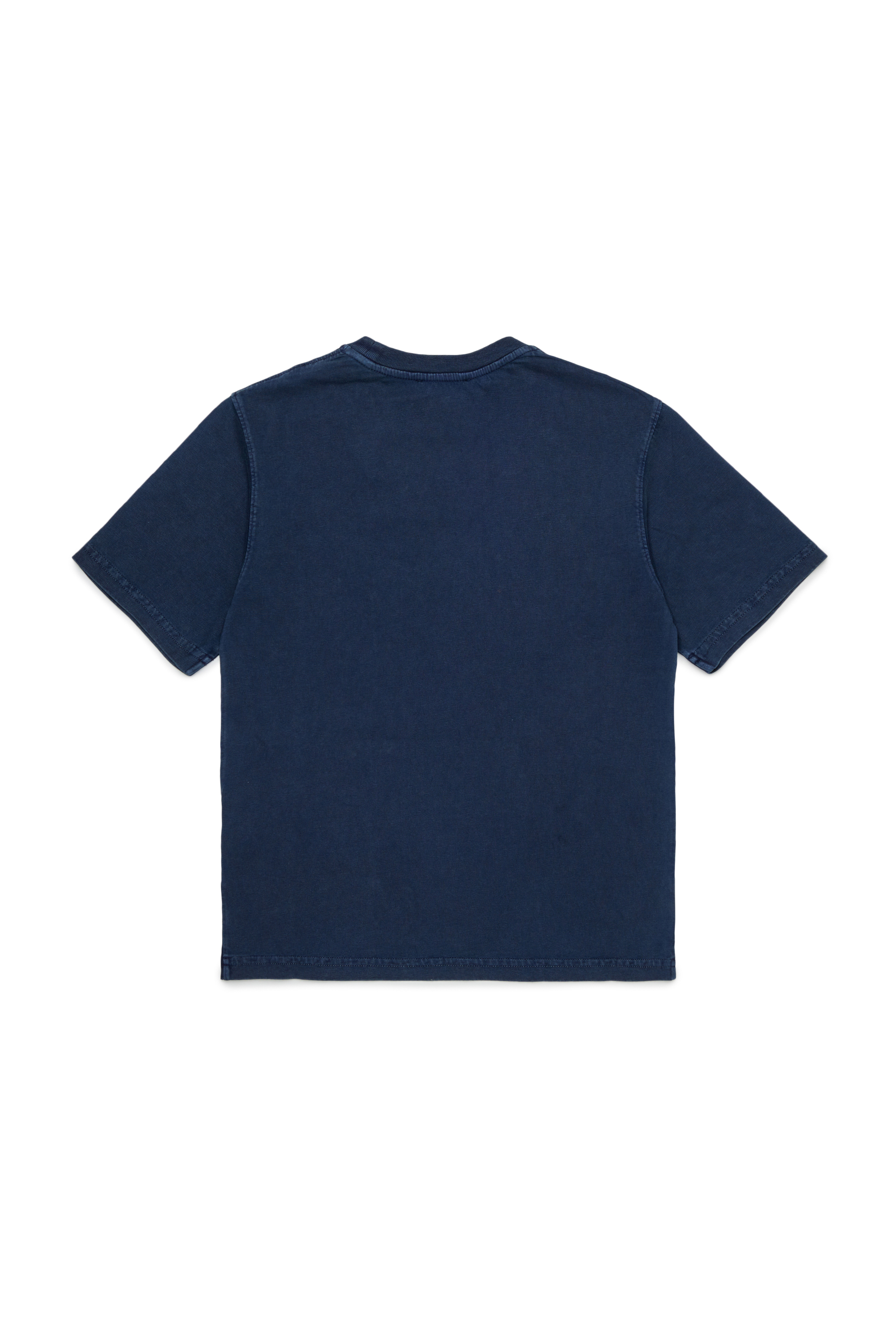 Diesel - TISEL OVER, Man's Cotton T-shirt with maxi logo print in Dark Blue - 2