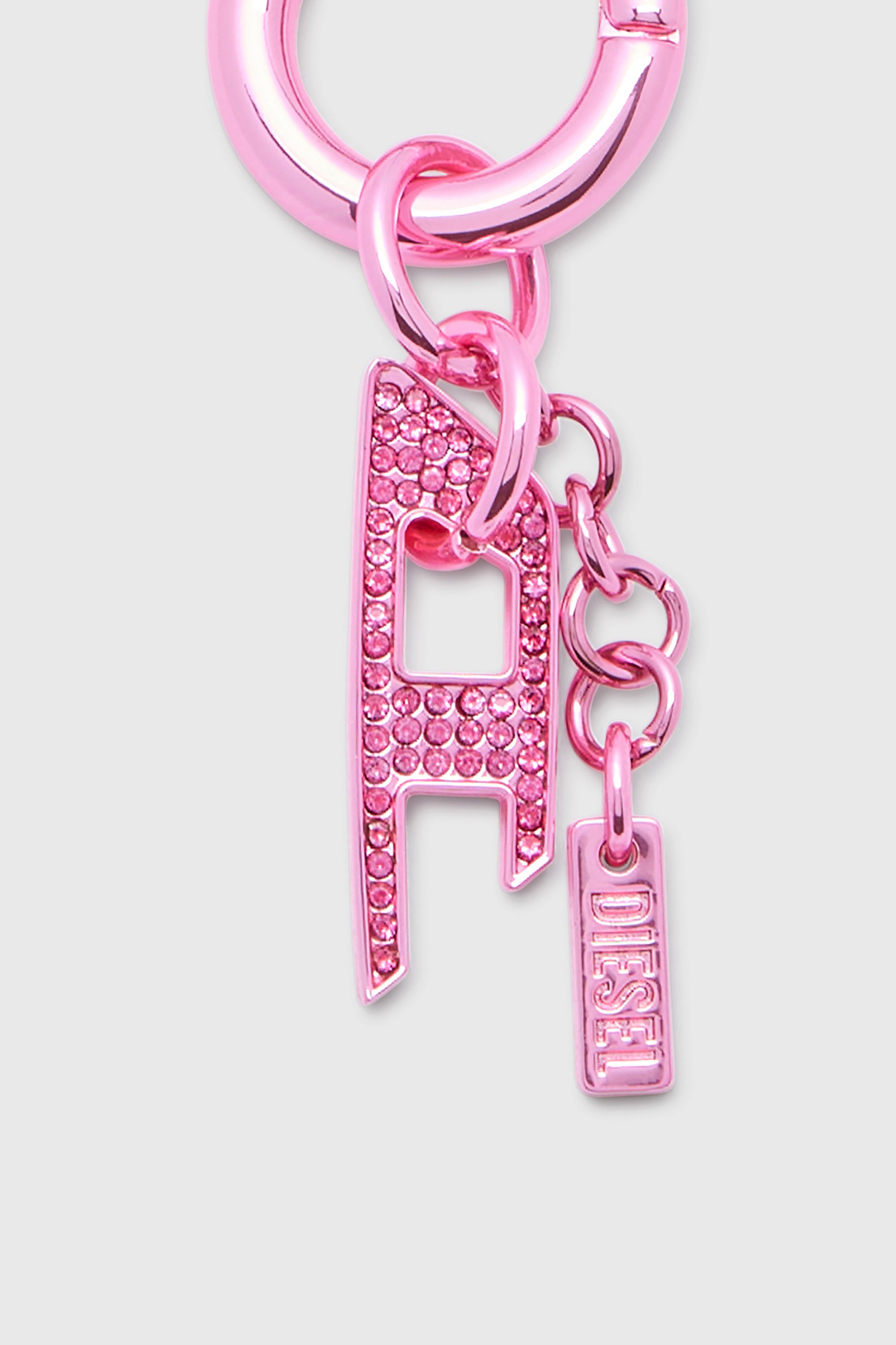 Diesel - CHARM-D, Unisex's Charm with rhinestone D charm in Pink - 2
