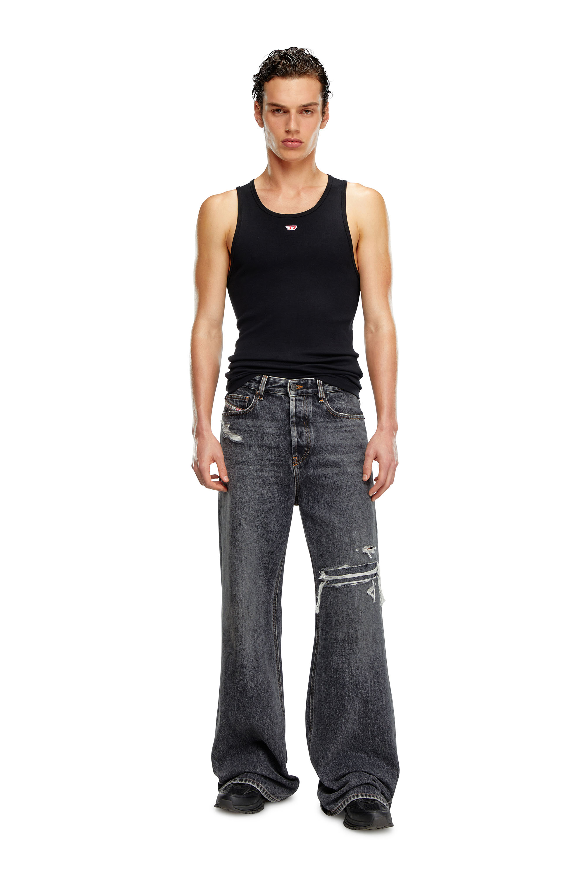 Diesel - Straight Jeans 1996 D-Sire 007F6, Black/Dark grey - Image 6