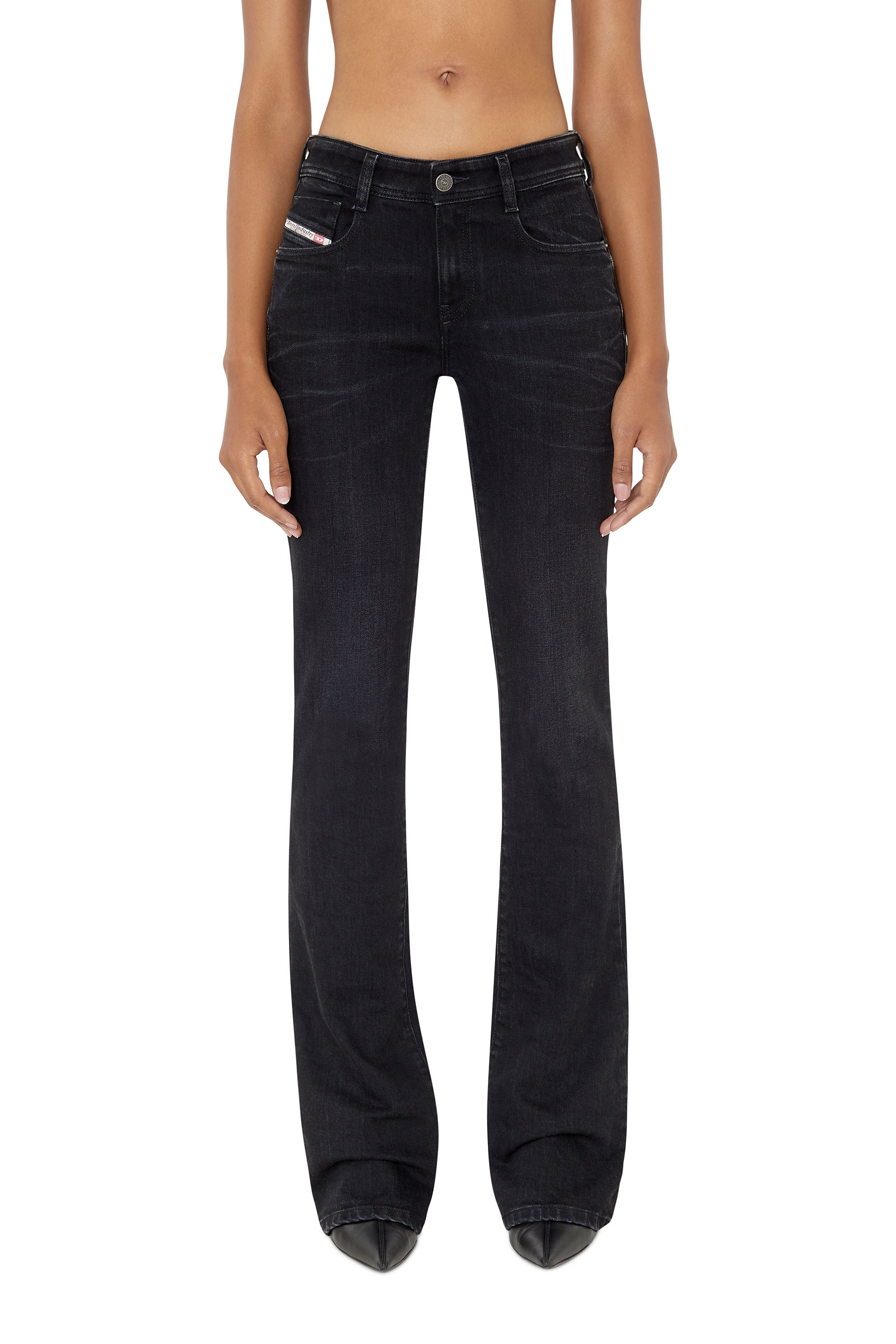 Diesel - 1969 D-Ebbey 09D48 Bootcut and Flare Jeans, Black/Dark grey - Image 1