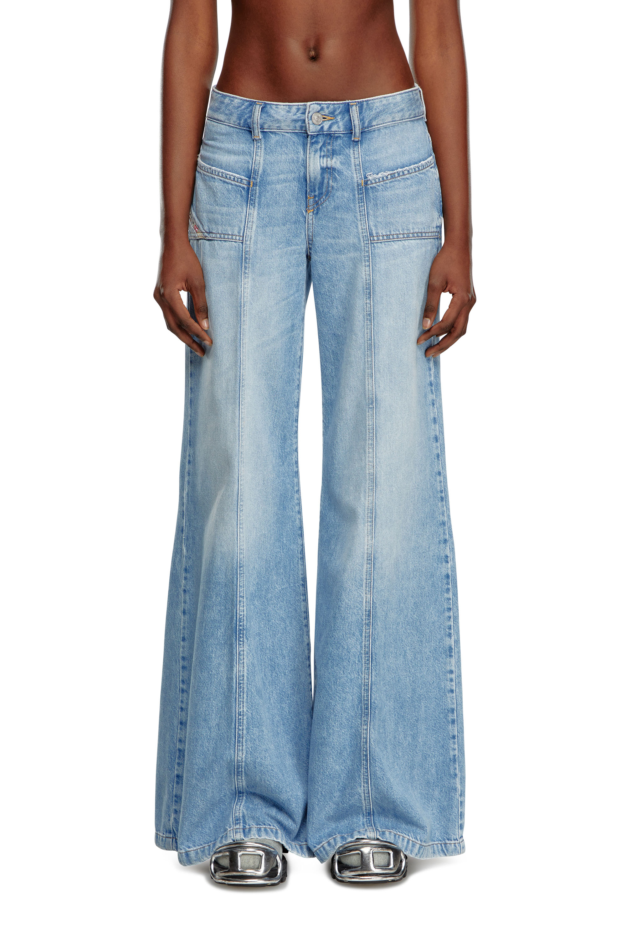 Diesel - Bootcut and Flare Jeans D-Akii 09J88, Light Blue - Image 3