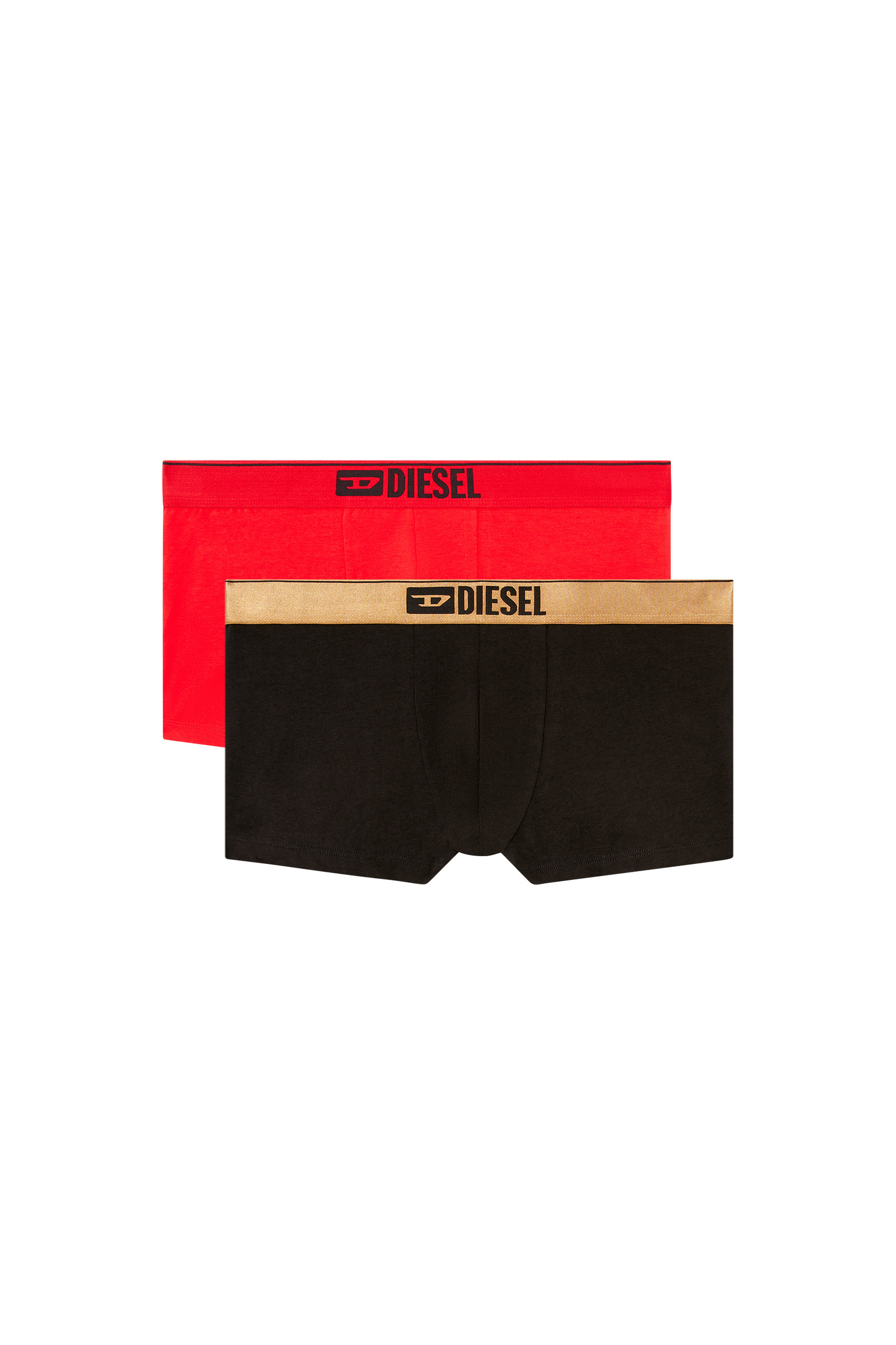 Diesel - DAMIEN-GFT-3PACK, Man's Three-pack metallic boxer briefs in Black/Red - 1