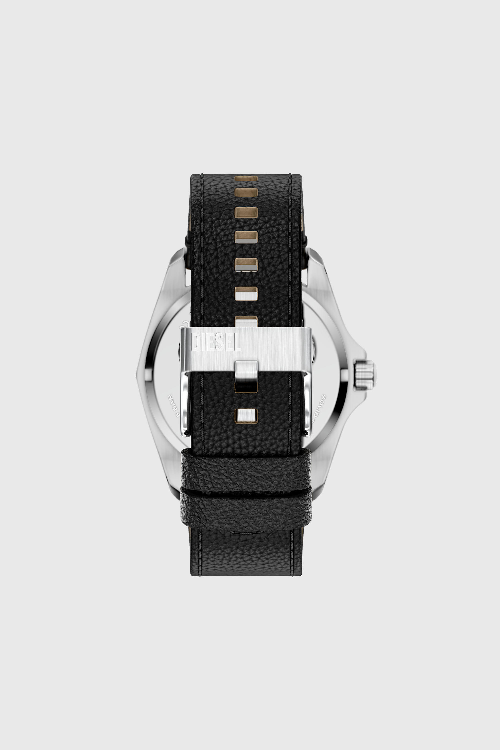 Diesel - DZ2248 WATCH, Man's Stinger black leather watch in Black - 3