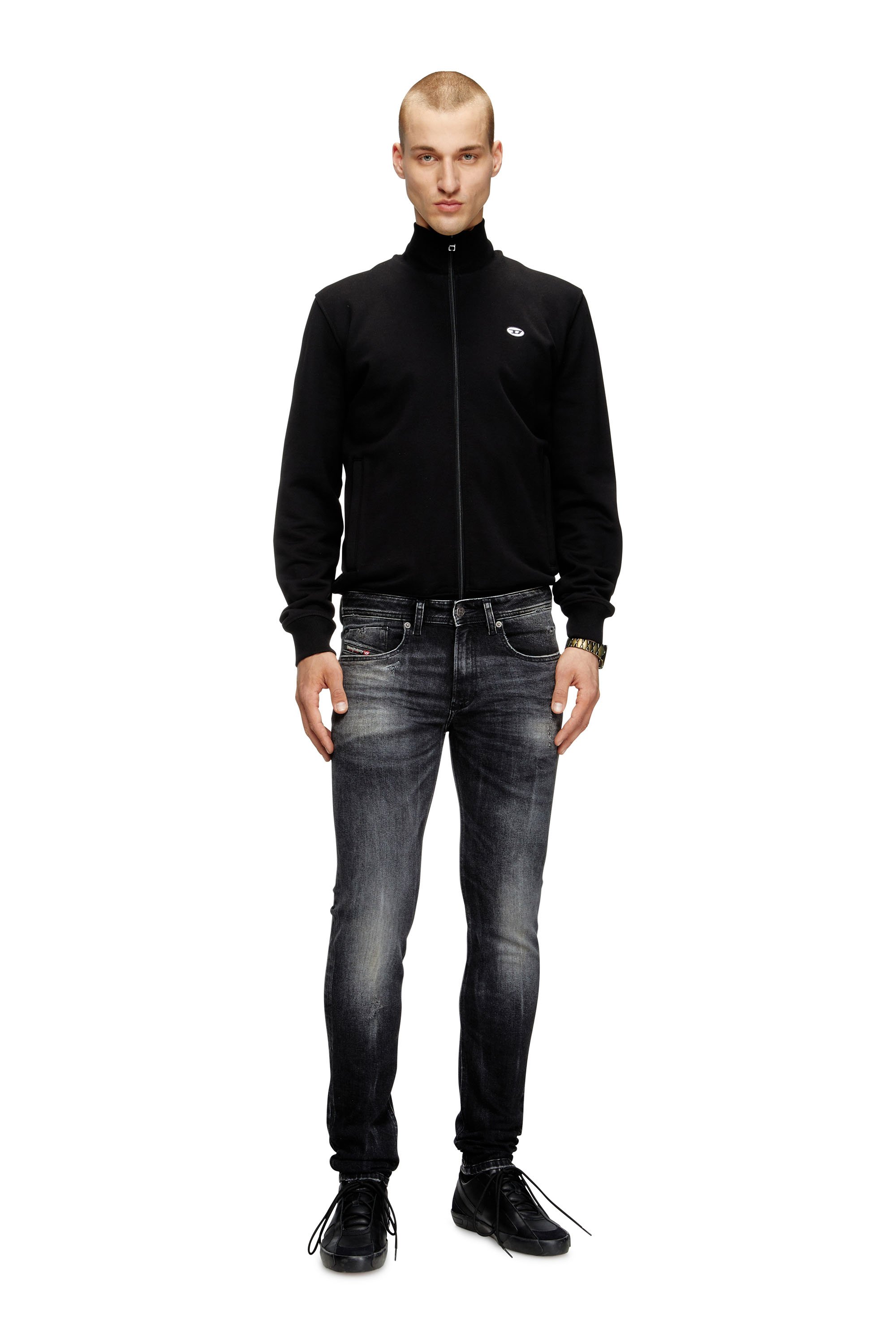 Diesel - Man's Skinny Jeans 1979 Sleenker 0DBDP, Black/Dark grey - 2
