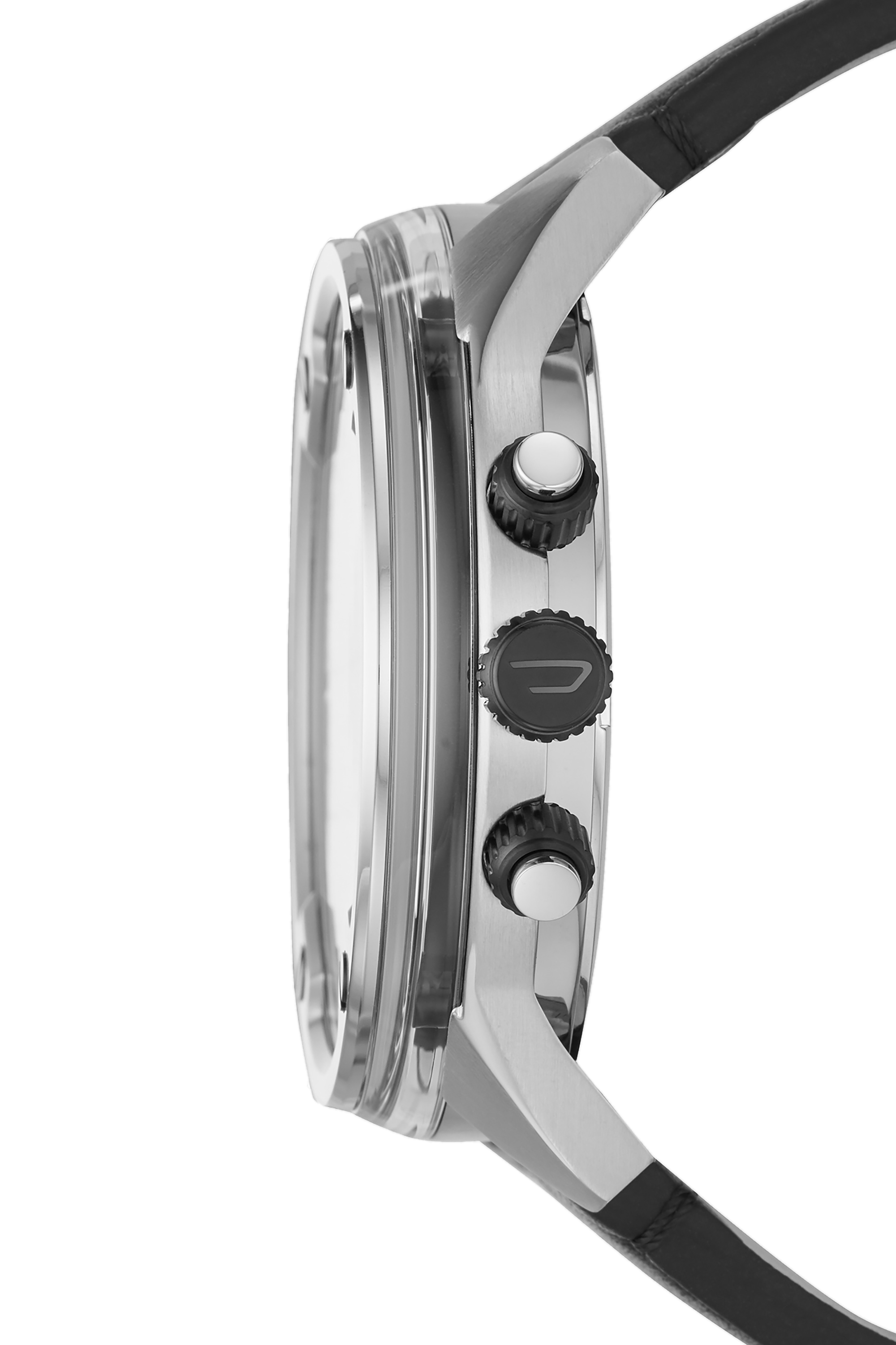 Diesel - DZ7415, Man's Boltdown chronograph leather watch in Black - 2