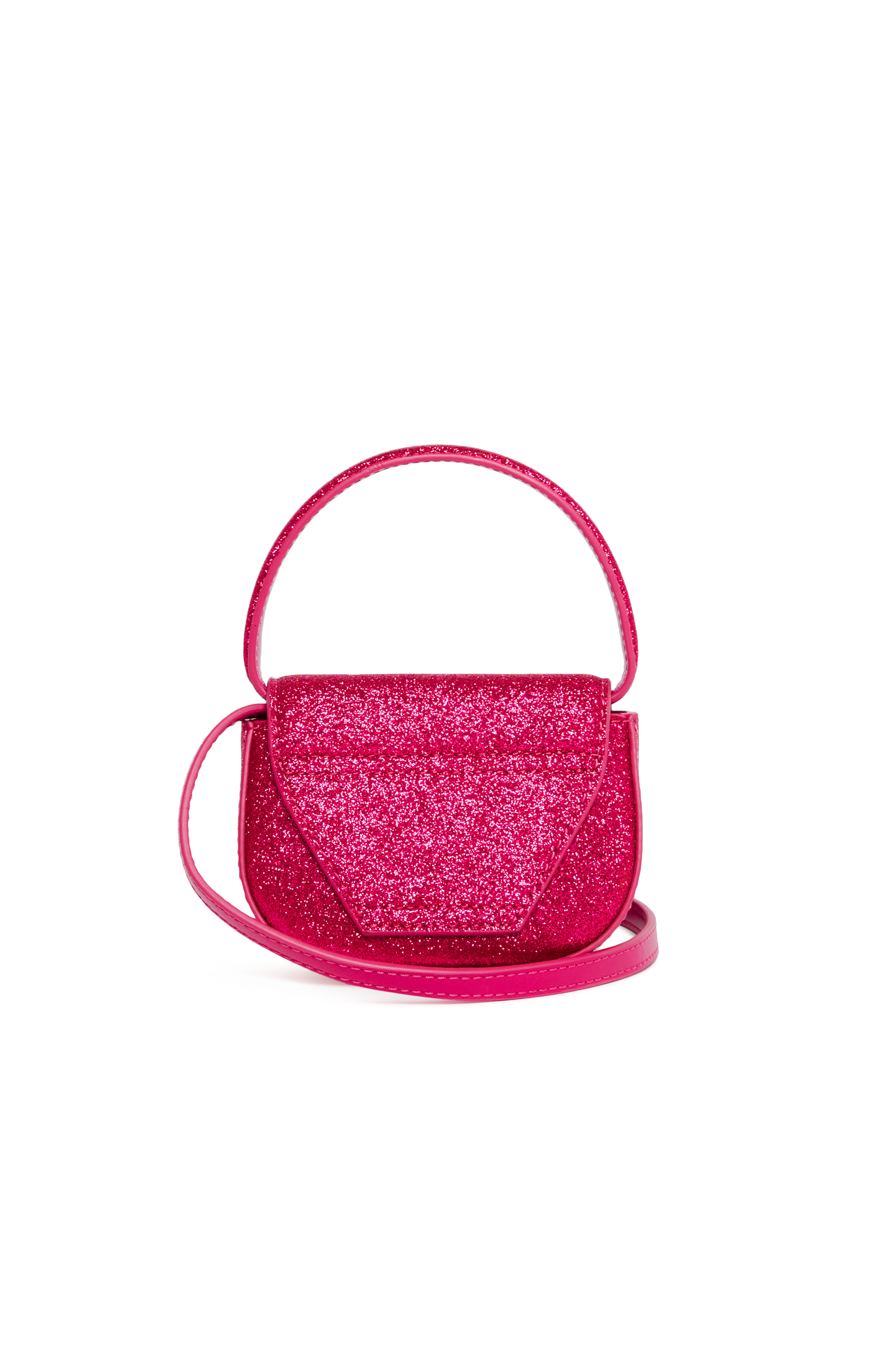 Diesel - 1DR XS, Woman's Iconic mini bag in glitter fabric in Pink - 2