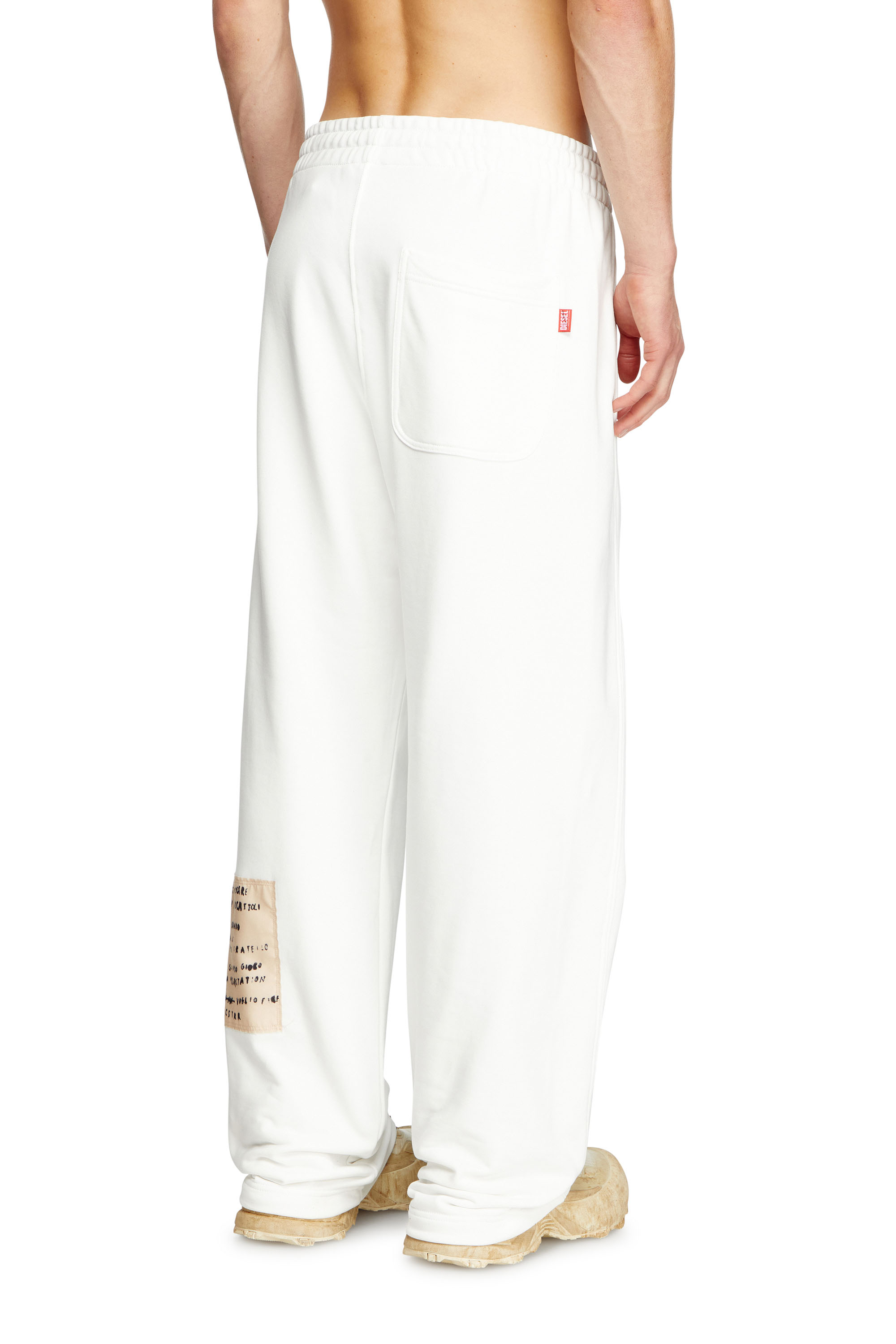 Diesel - P-MARTYANS-DD, Unisex's Track pants with tattoo patches in White - 5