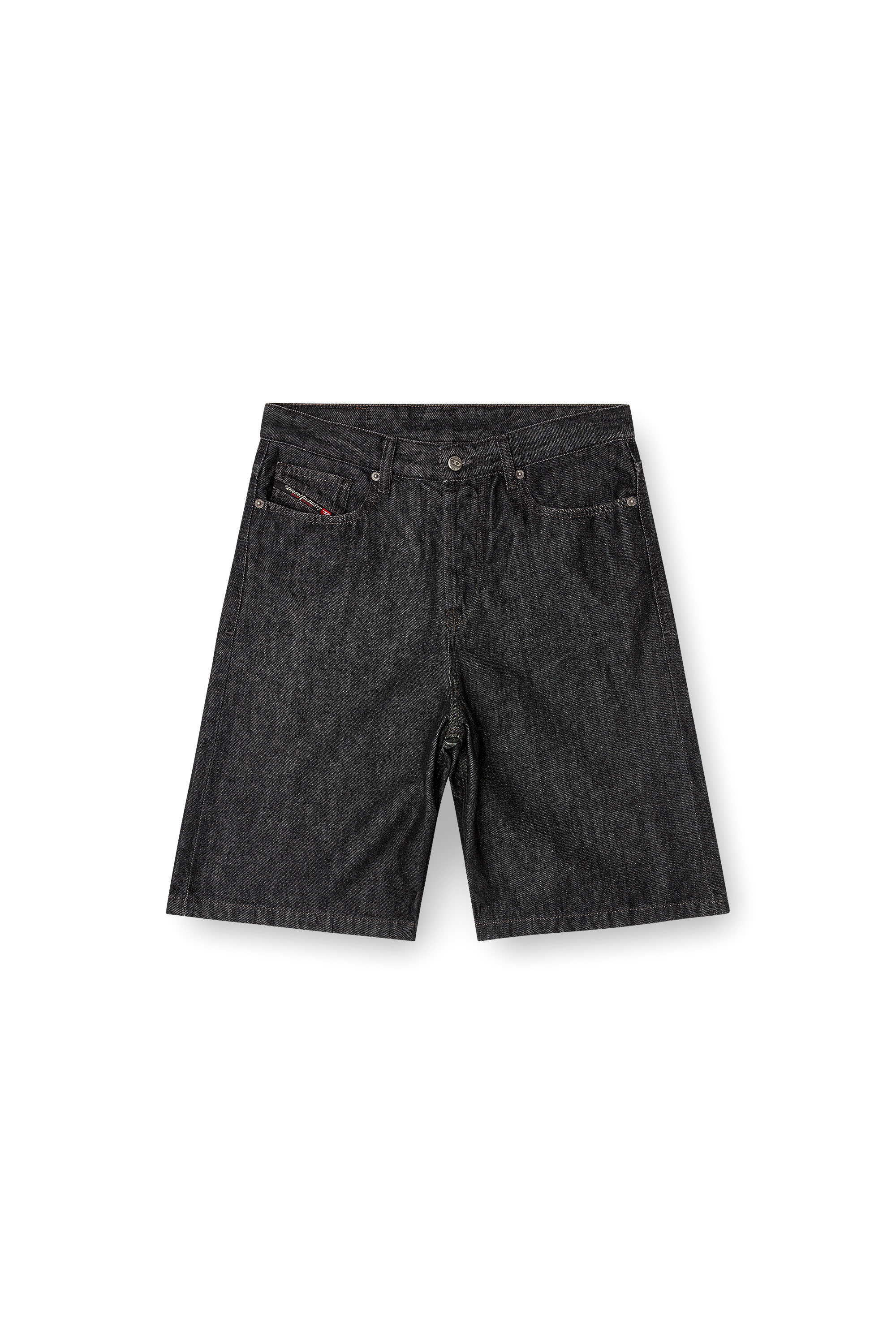 Diesel - DE-SIRE-SHORT, Woman's Shorts in rinse-wash denim in Black - 3