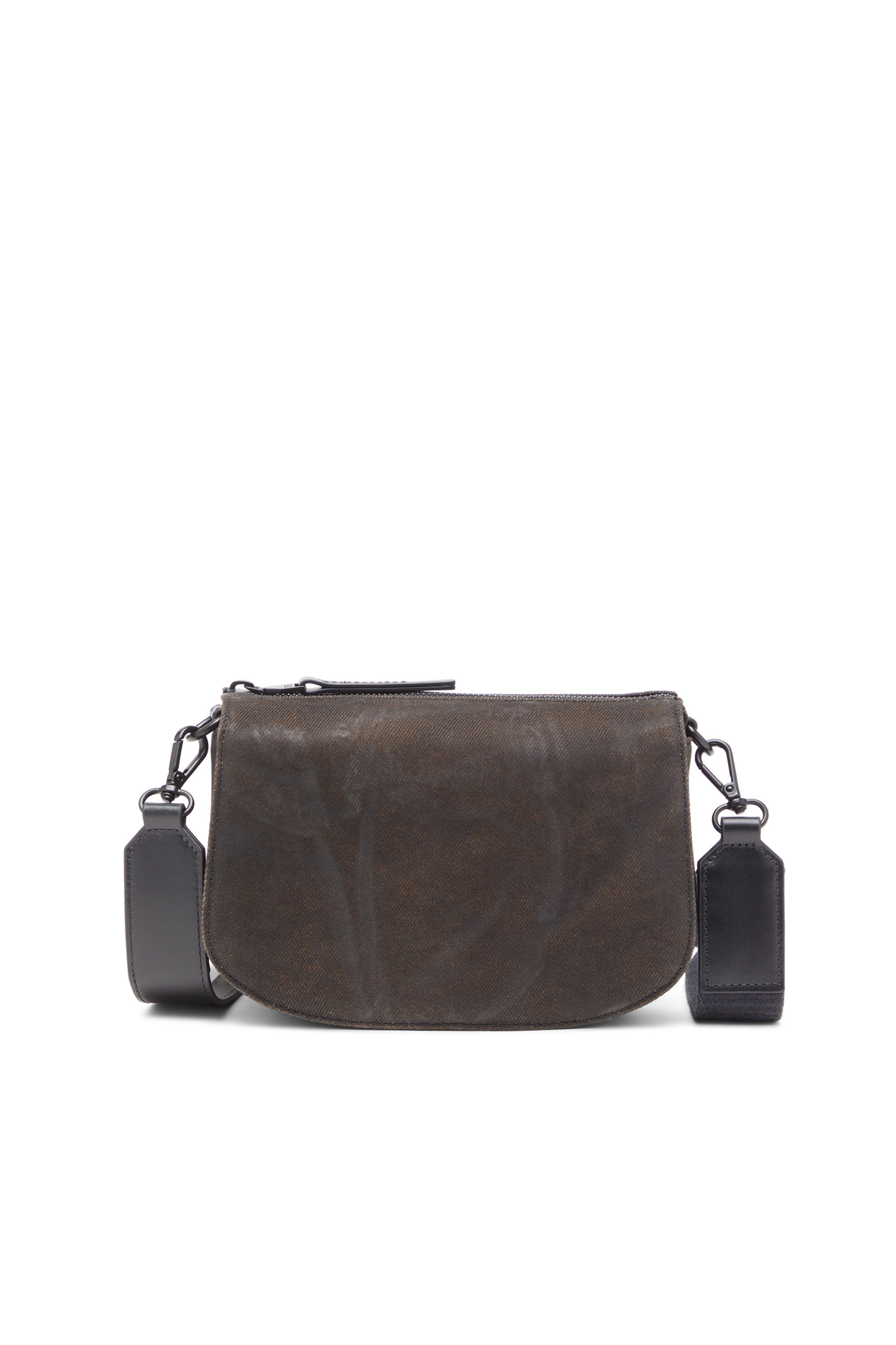 Diesel - 1DR CAMERA BAG, Man's Camera bag in flocked denim in Black - 2