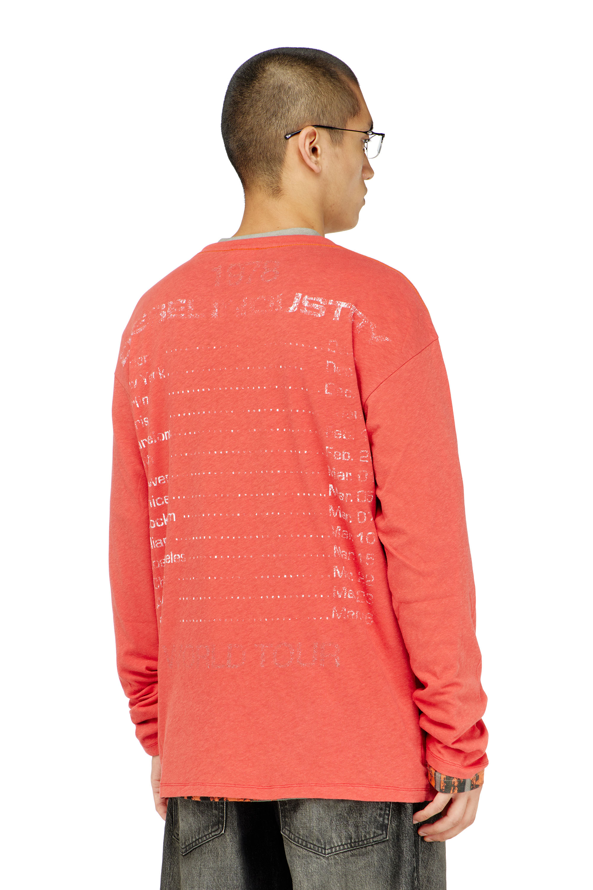 Diesel - T-GERI-LS, Man's Long-sleeve T-shirt with concert graphics in null - 4