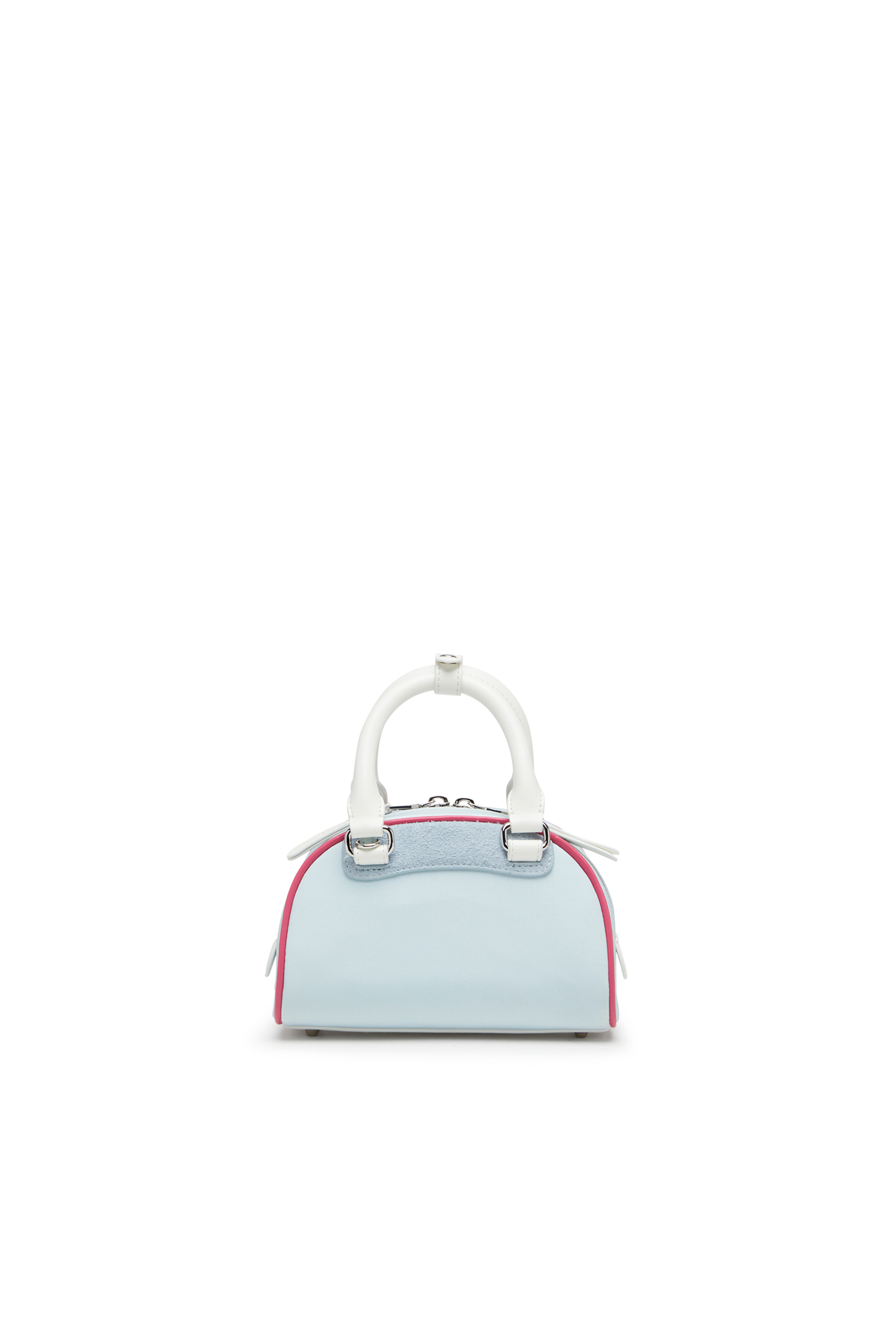 Diesel - 1DR DOME CROSSBODY, Woman's 1DR Dome-Colour-block mini bowling bag in Light Blue - 2
