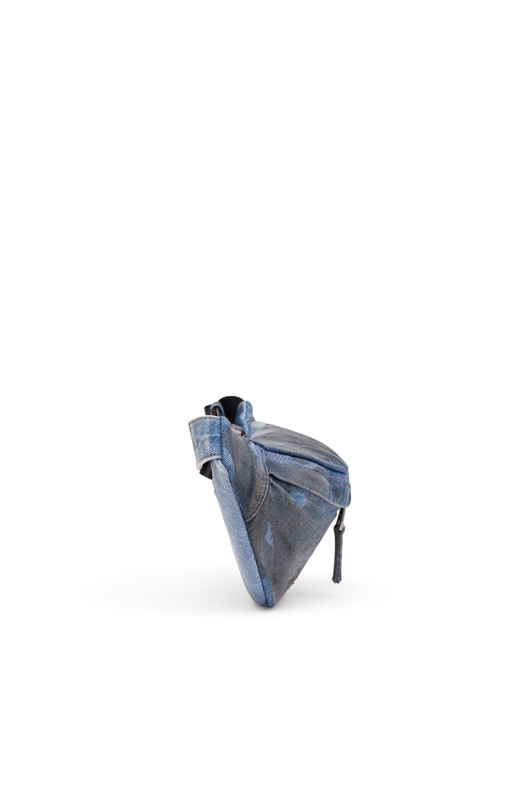 Diesel - RAVE BELTBAG, Unisex Rave-Belt bag in coated denim in Blue - Image 3
