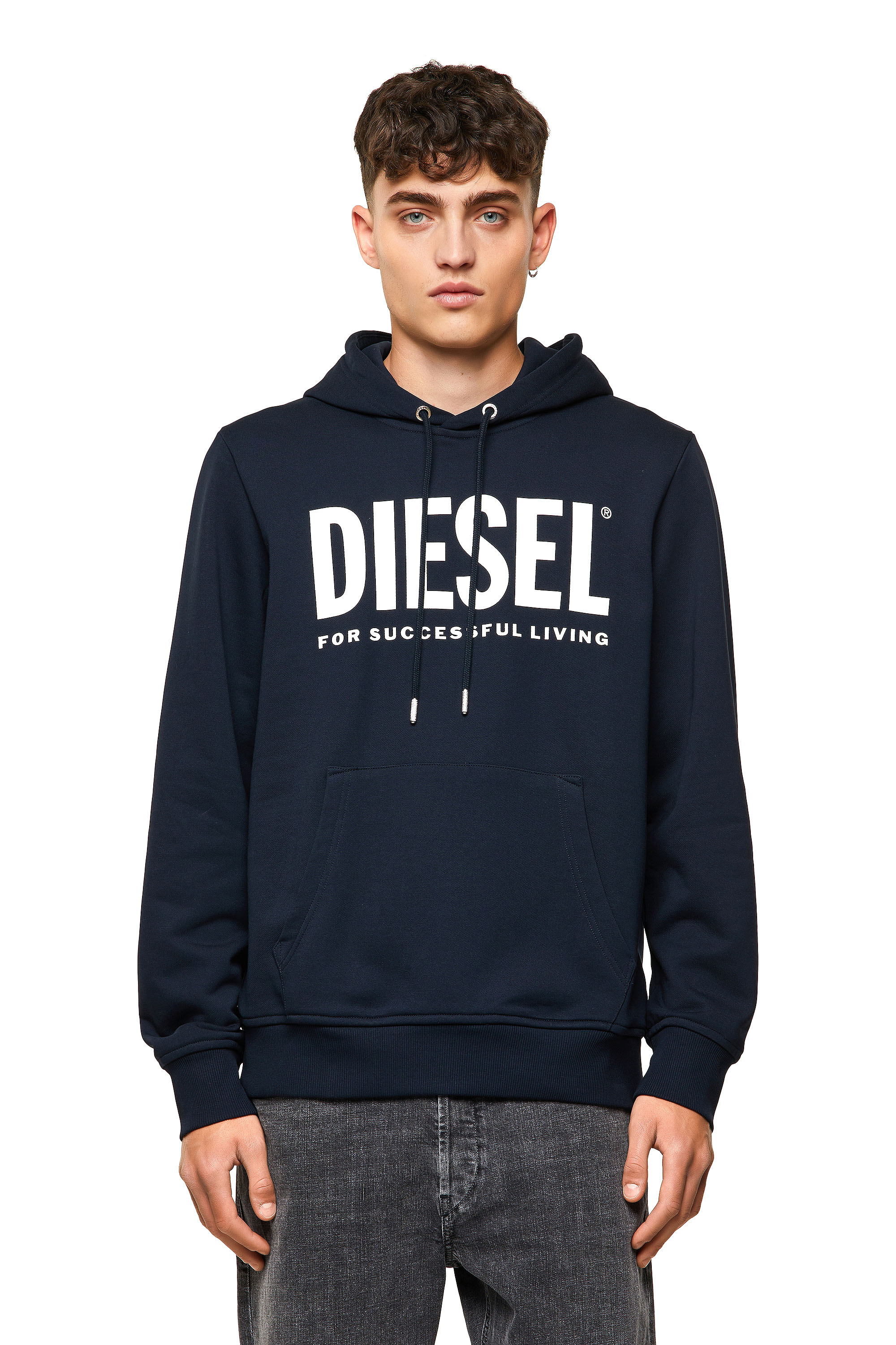 S-GIRK-HOOD-ECOLOGO, Dark Blue - Sweaters