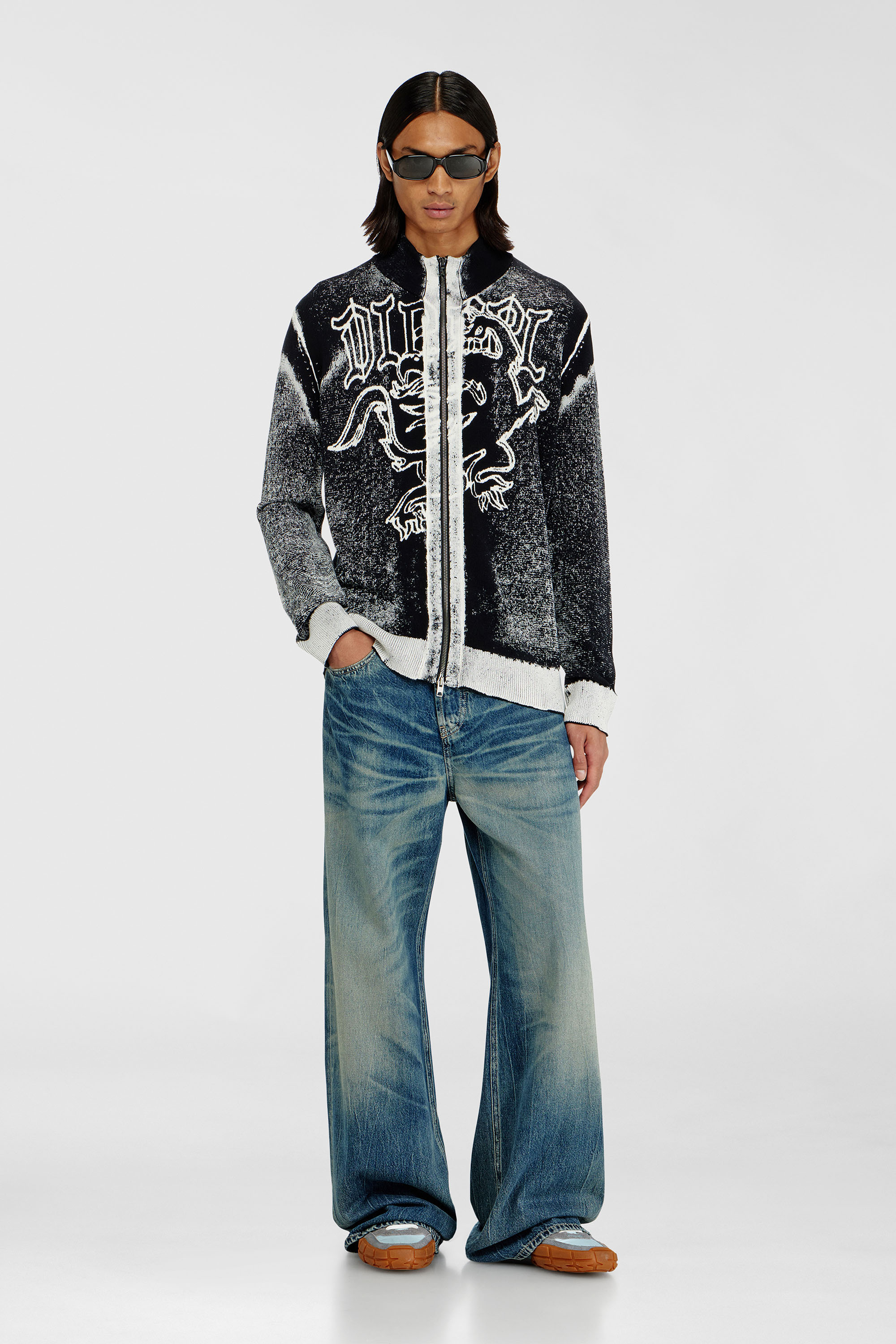 Diesel - S-PAGODHA LOW, Man's S-Pagodha - Sneakers in leather and nylon in Light Blue - 2