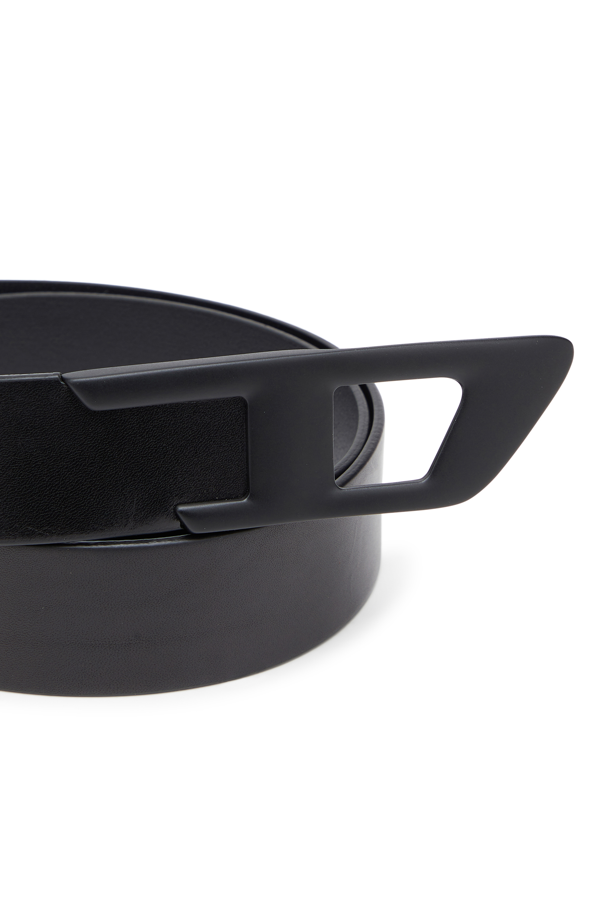 Diesel - B-D LOGO 2.0 40, Unisex's 4 cm leather belt with metal D buckle in Black - 3