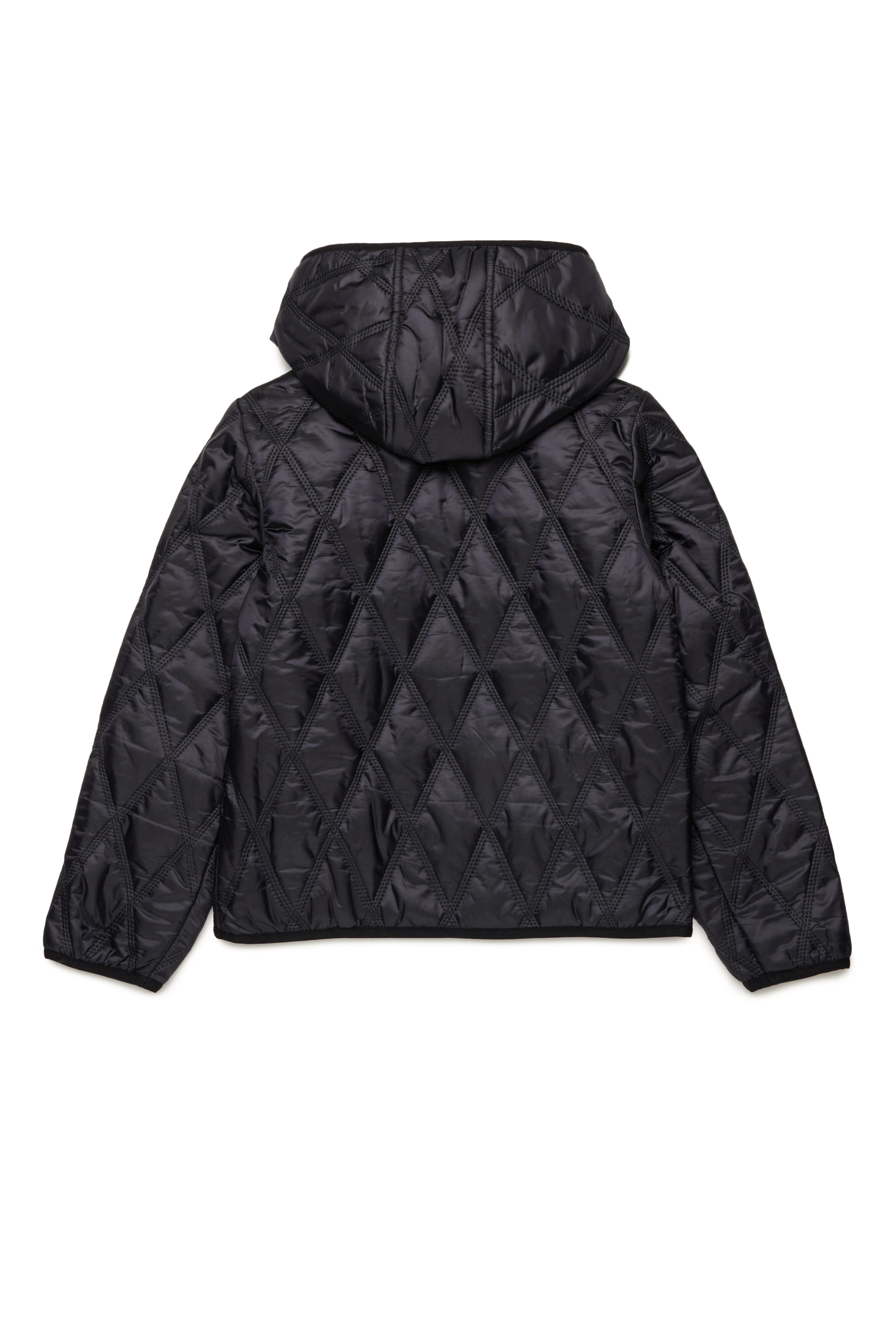 Diesel - JFOKKER, Unisex Hooded quilted nylon jacket in Black - Image 2