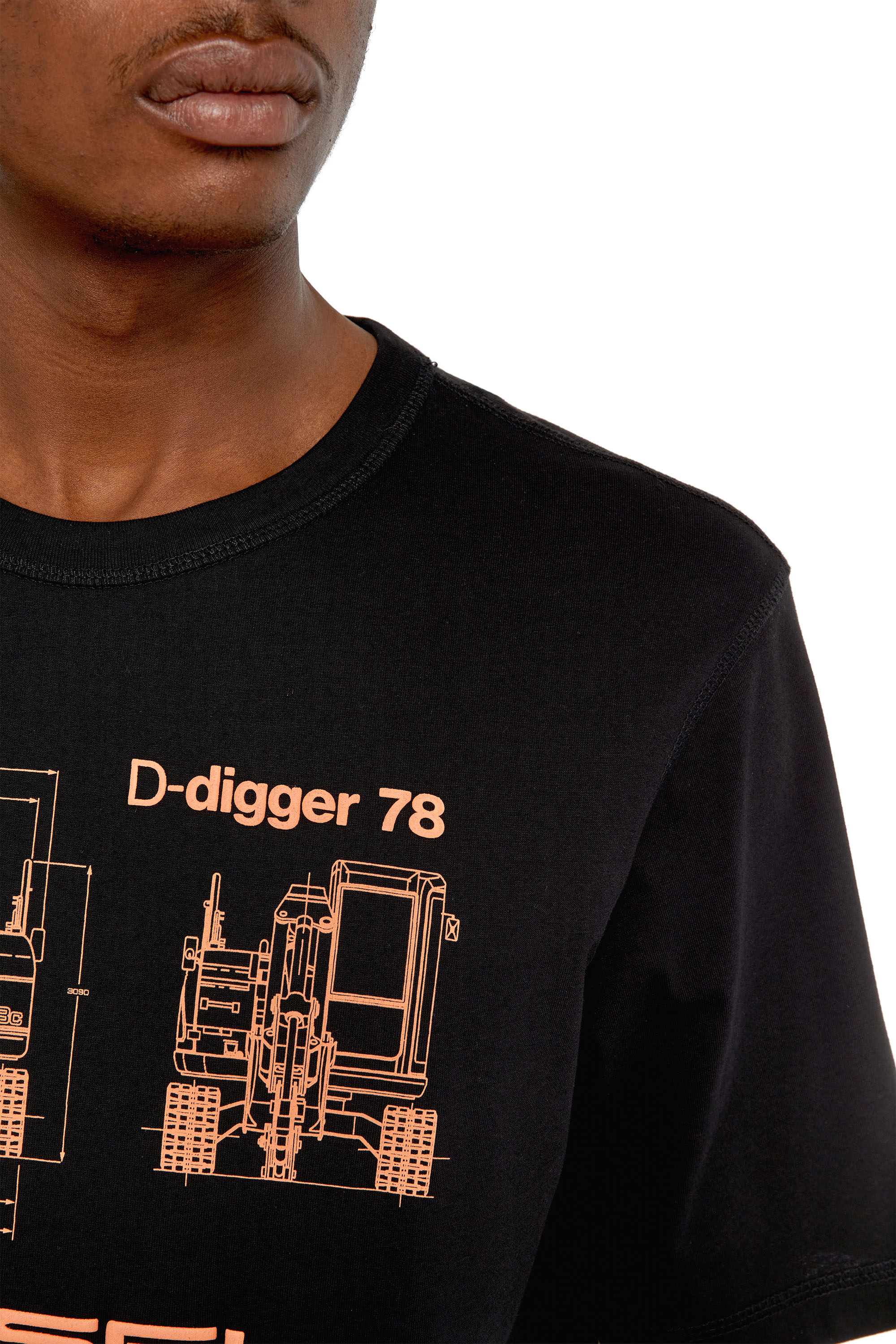 Diesel - T-JUST-SLITS-G1, Black - Image 5