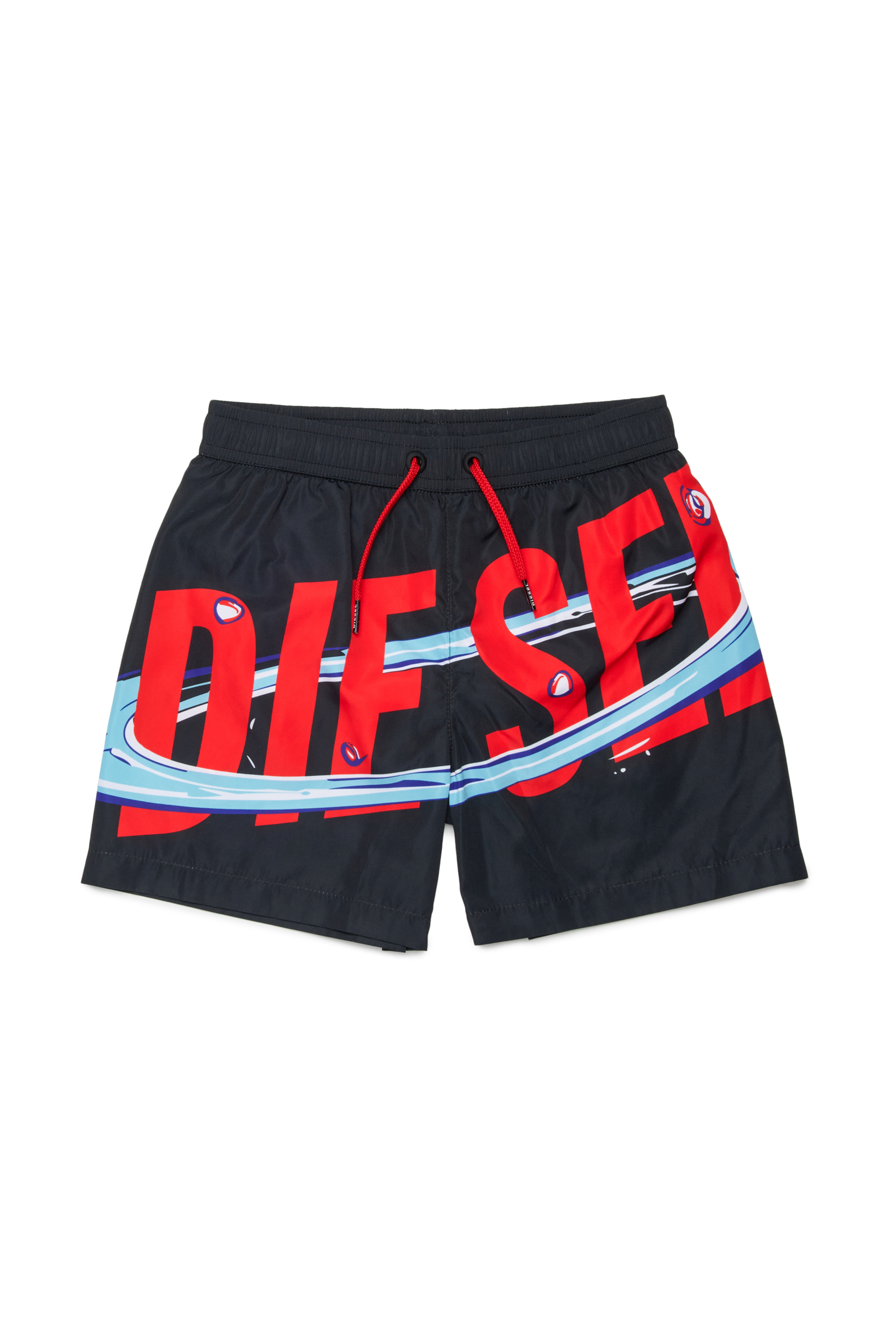 Diesel - MIPWIRL, Man's Swim shorts with bold graphic print in Black - 1