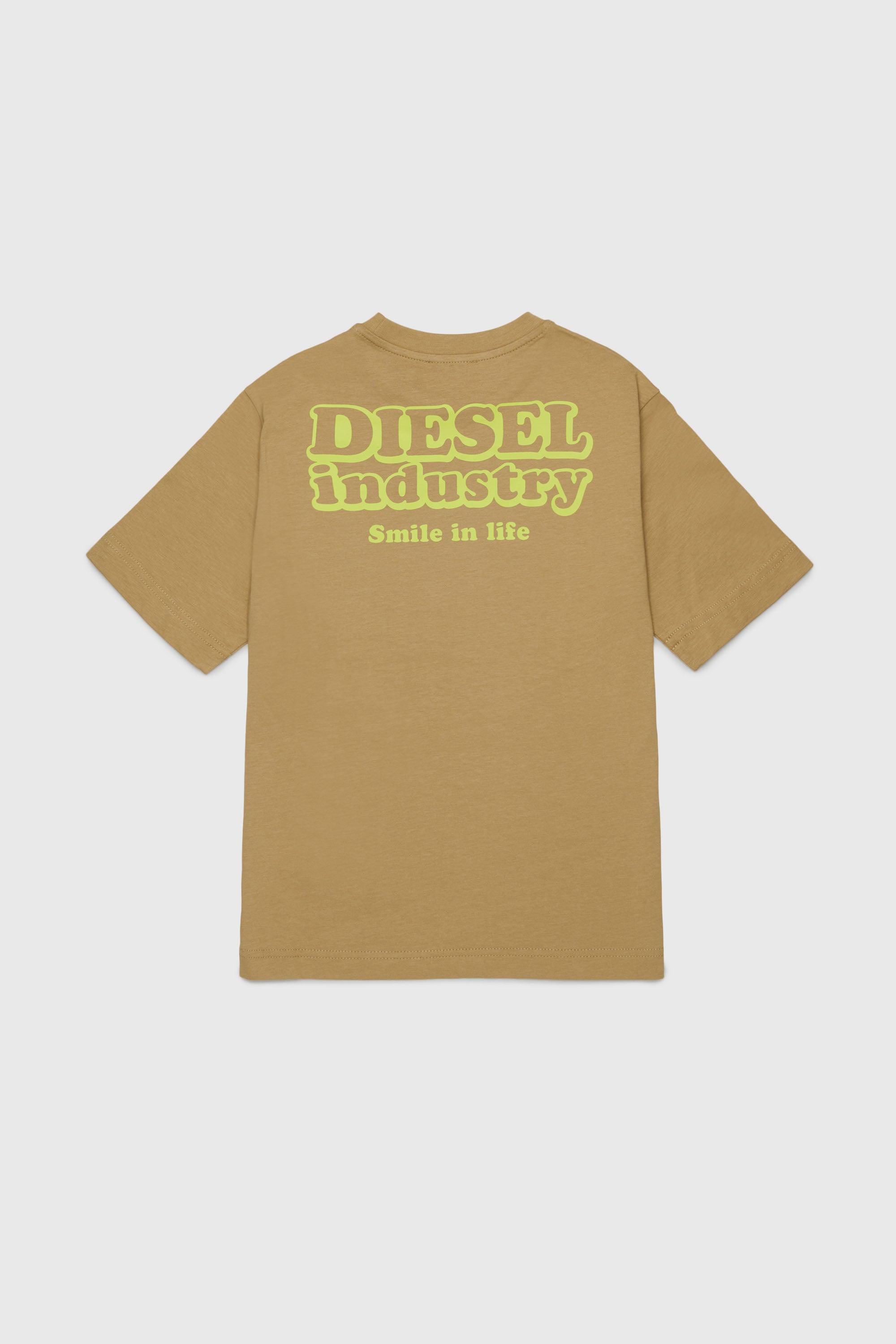 Diesel - TLODIM OVER, Man's T-shirt with Diesel Industry print in Brown - 2