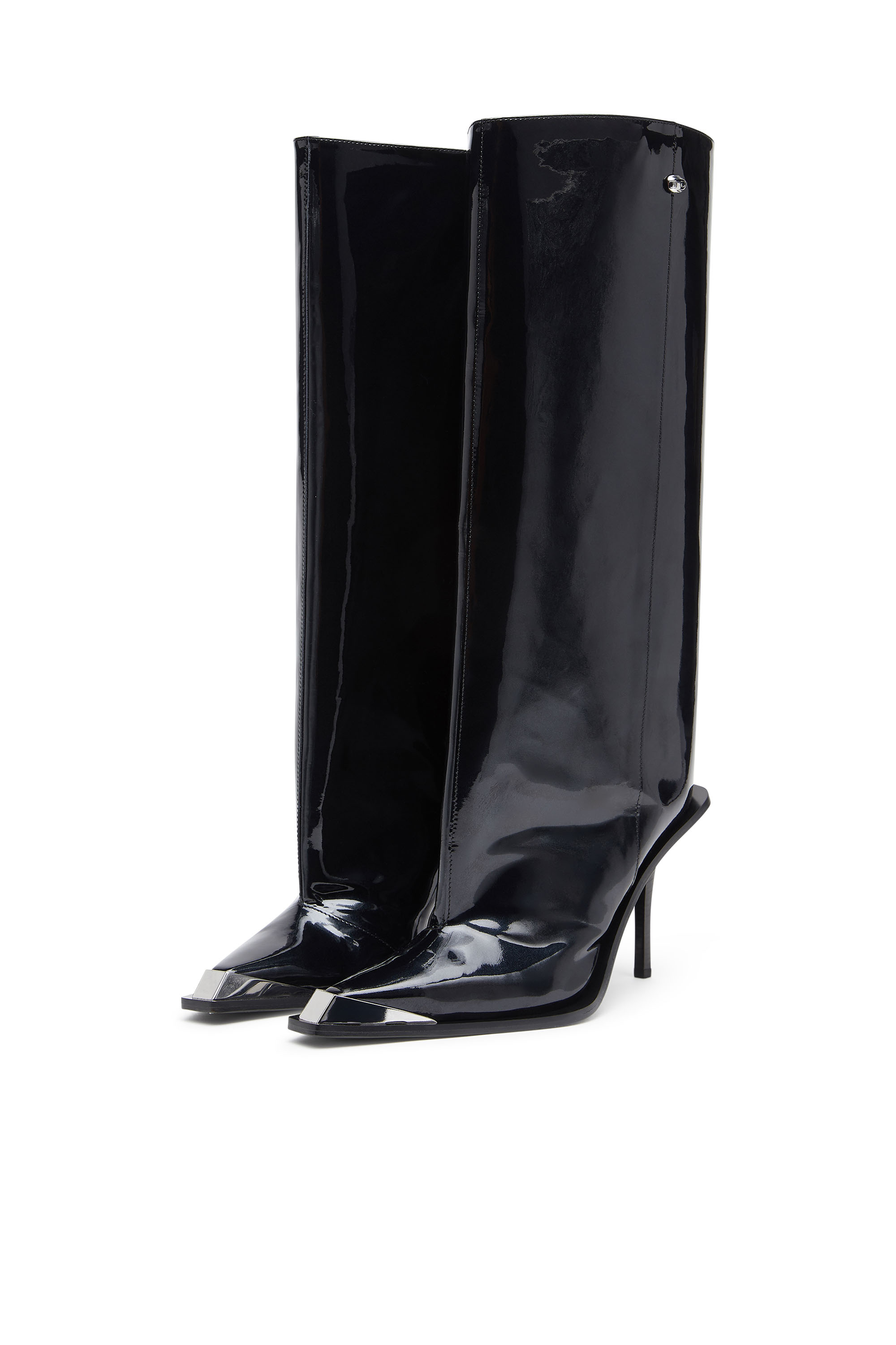 Diesel - D-TONA WB, Woman's D-Tona-Knee-high boots in patent leather in Black - 9