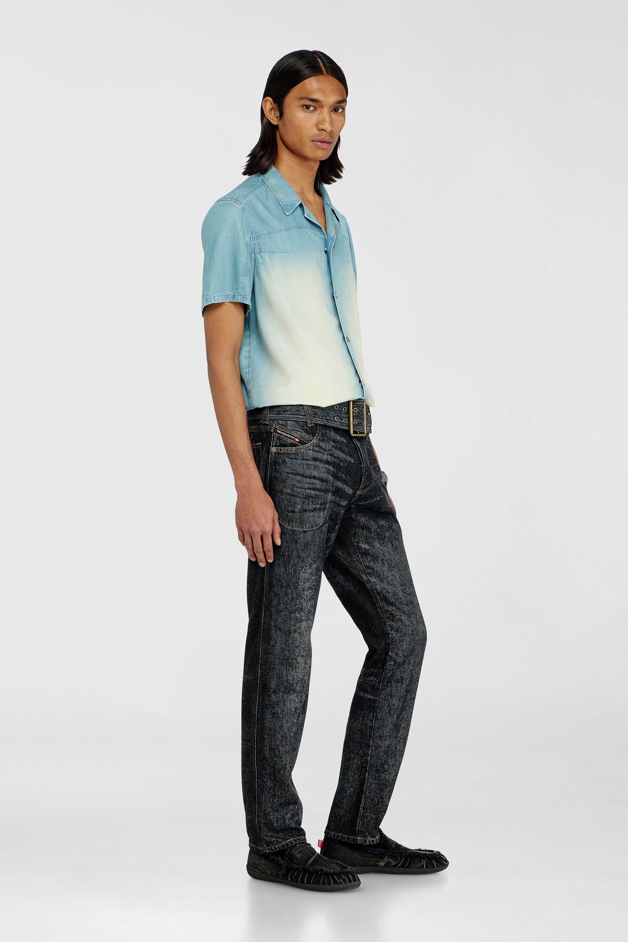 Diesel - Man's Slim Jeans D-Villus 09Q24, Black/Dark grey - 2