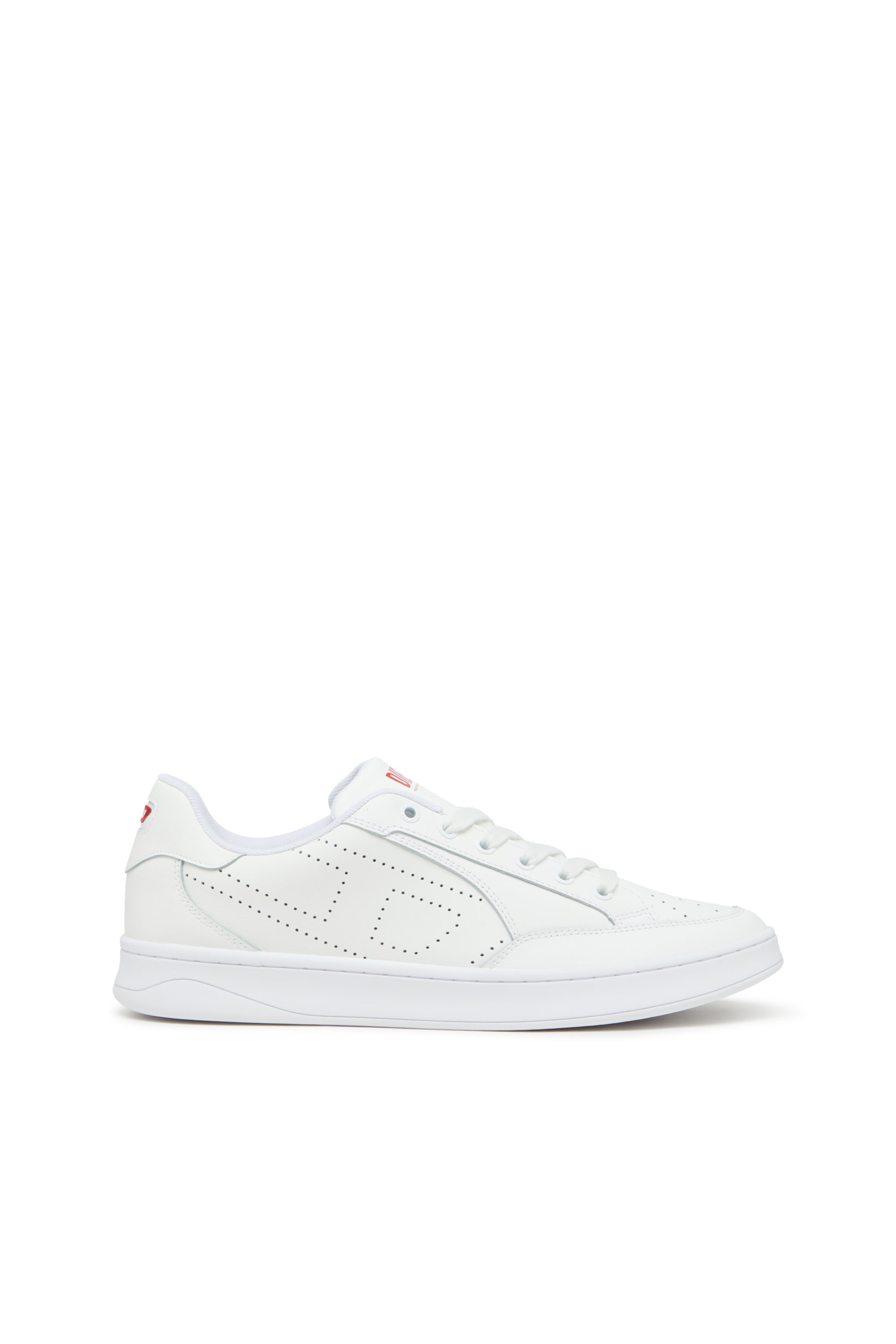 Diesel - S-DAKOTA LOW W, Woman's S-Dakota-Leather sneakers with perforated logo in White - 1