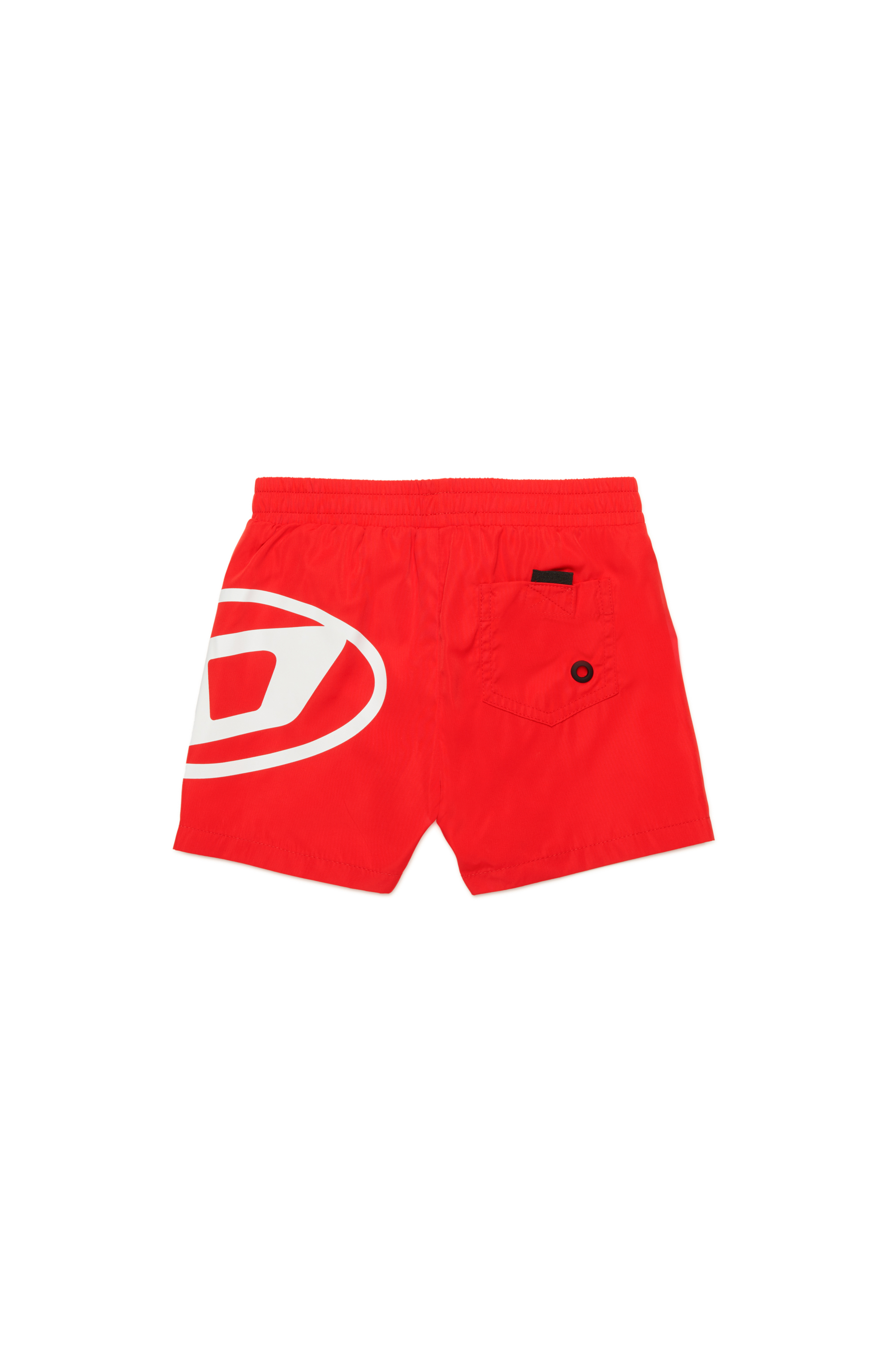 Diesel - MRULB, Man's Swim shorts with Oval D print in Red - 2