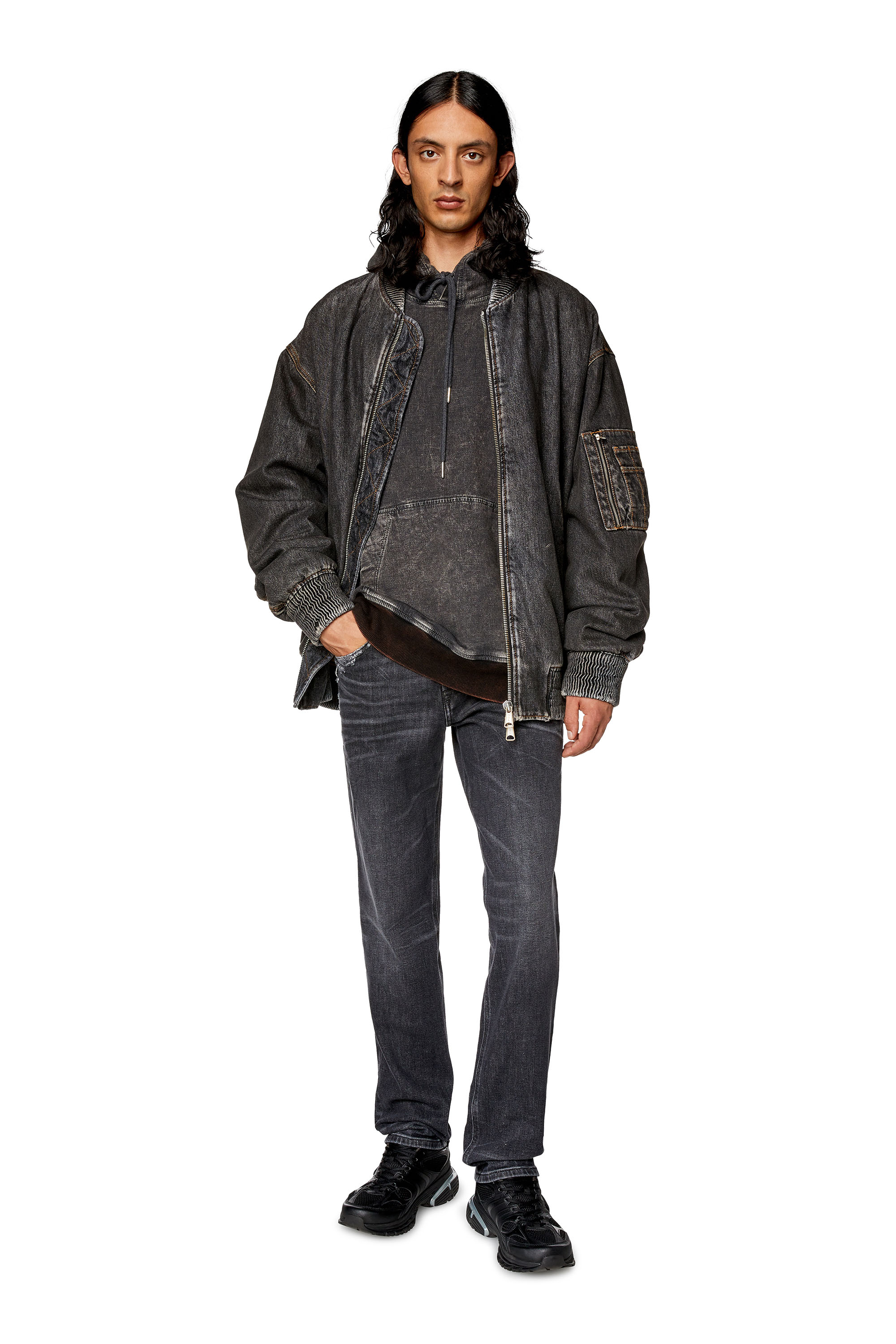 Diesel - Tapered Jeans 2023 D-Finitive 09G23, Black/Dark grey - Image 4